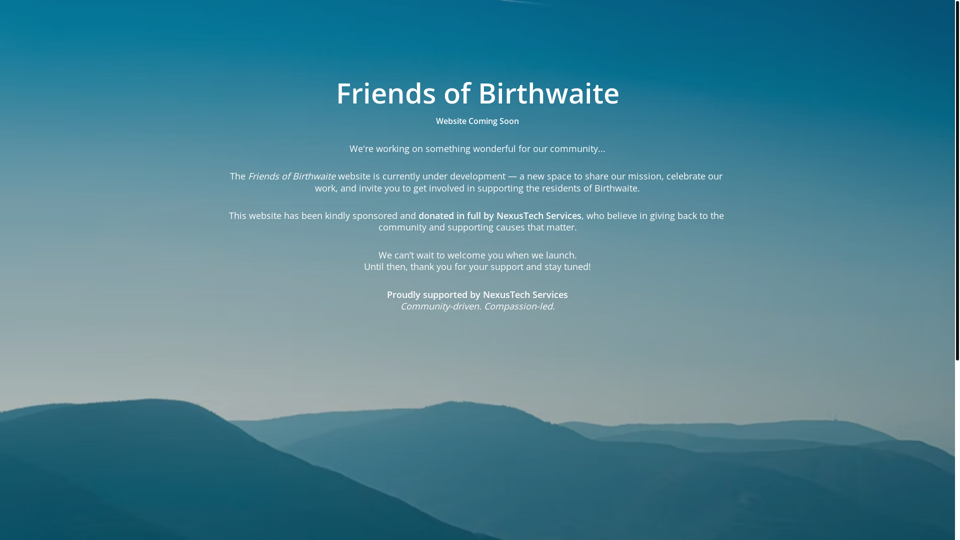 website screenshot of https://friendsofbirthwaite.co.uk/