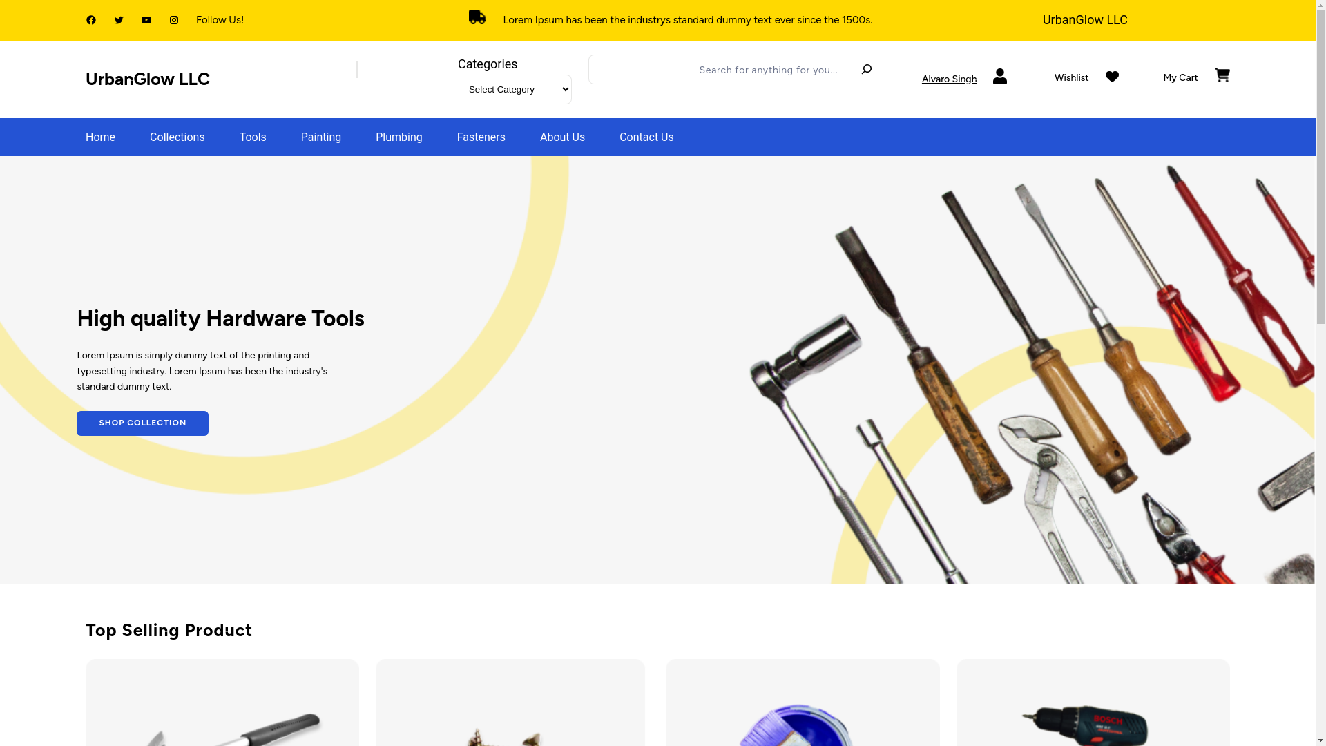 website screenshot of https://urbanglow.click/