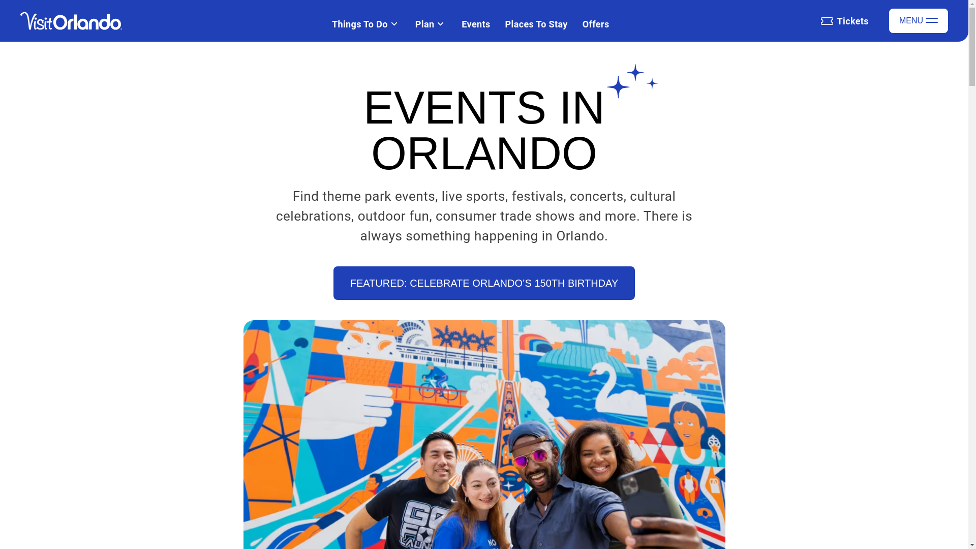 website screenshot of https://www.visitorlando.com/events/