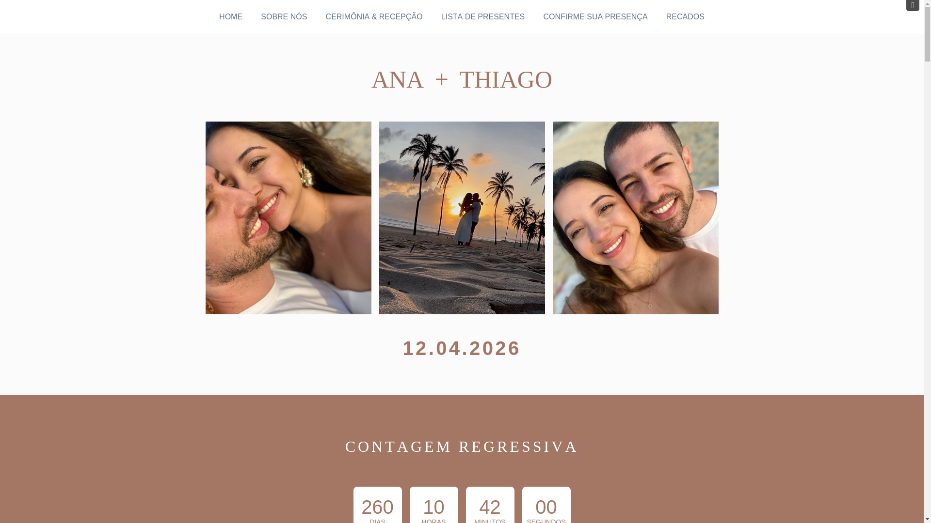 website screenshot of https://casamentoanapaulaethiago.com.br/