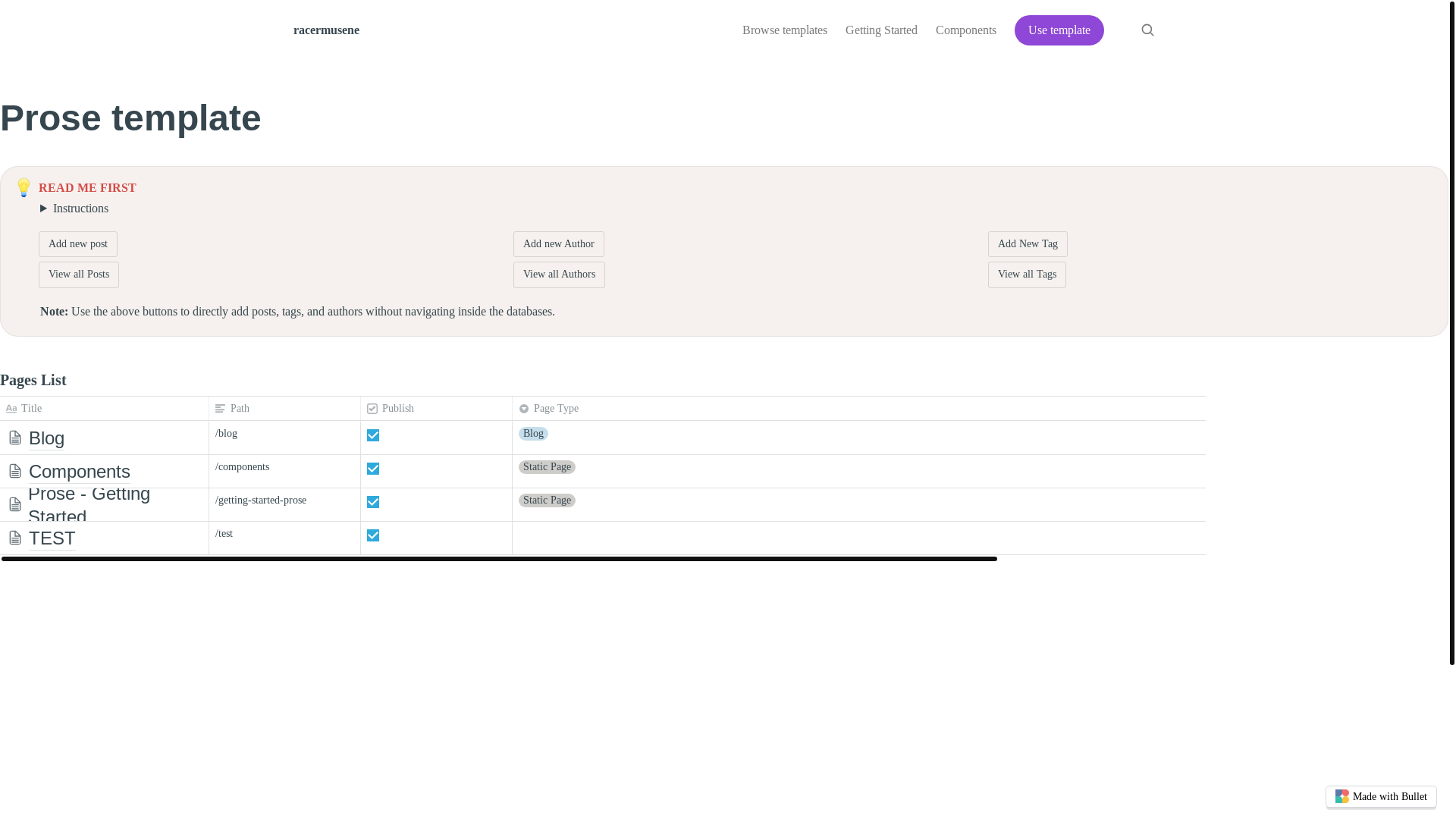 website screenshot of https://racermusene-bullet.pages.dev/