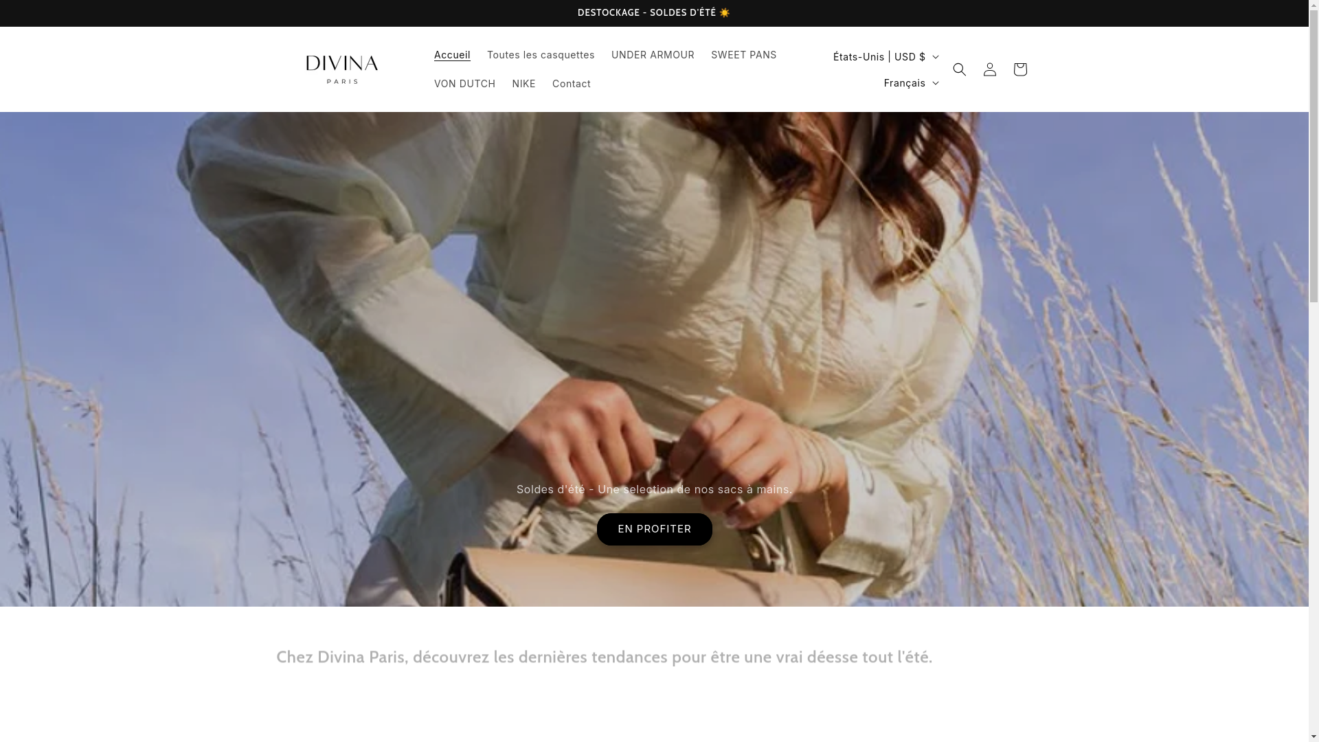 website screenshot of https://divinaparis.shop/