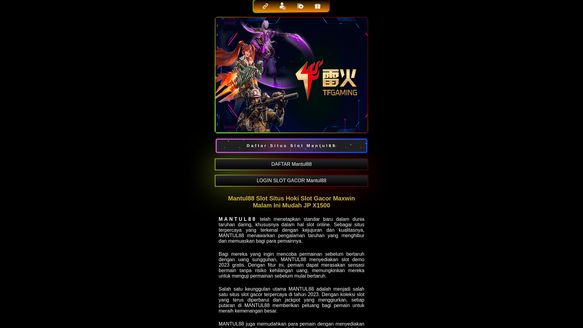 website screenshot of https://mantul88roger.net/