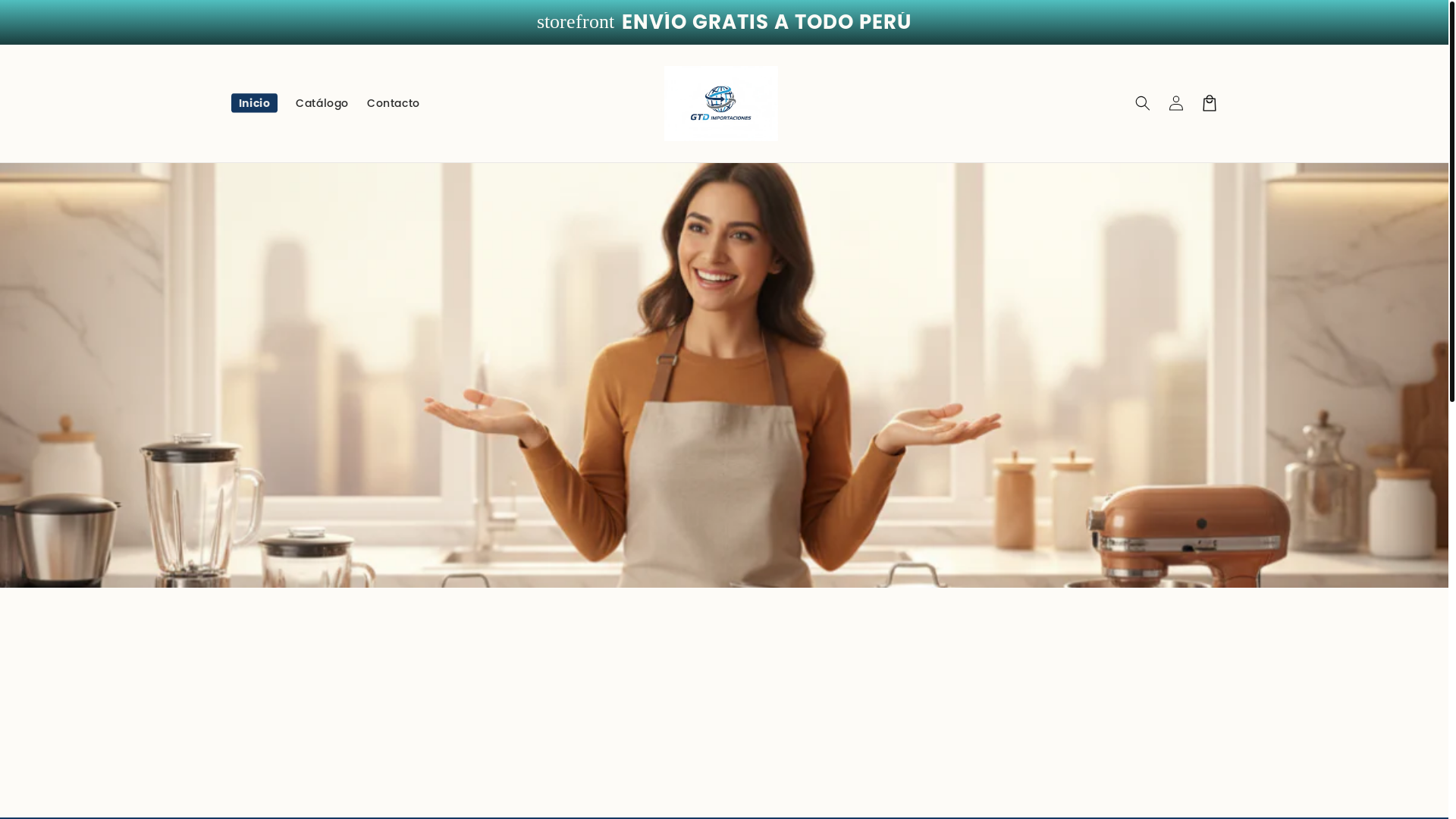 website screenshot of https://gtdimportaciones.com/