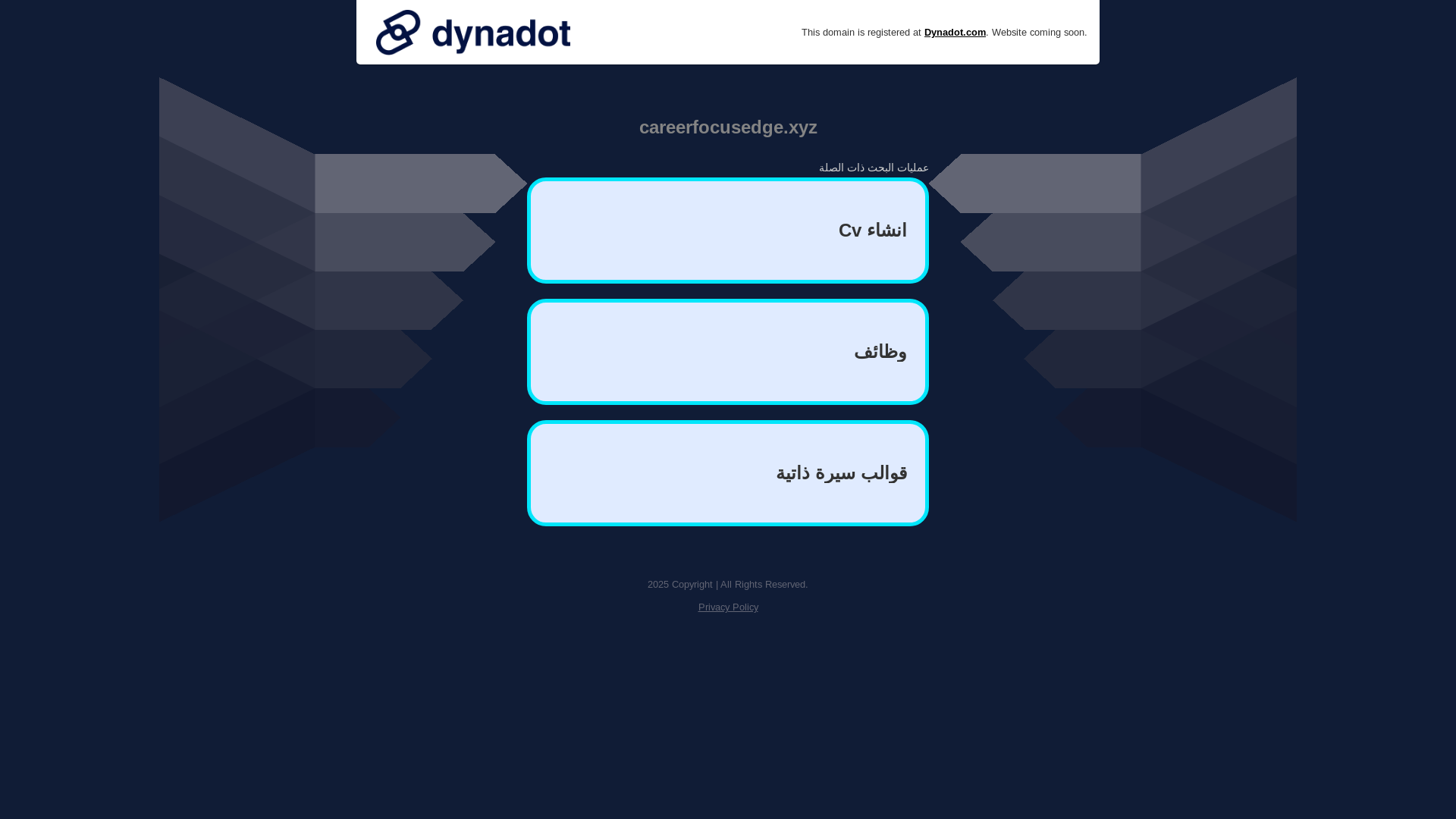 website screenshot of https://careerfocusedge.xyz/