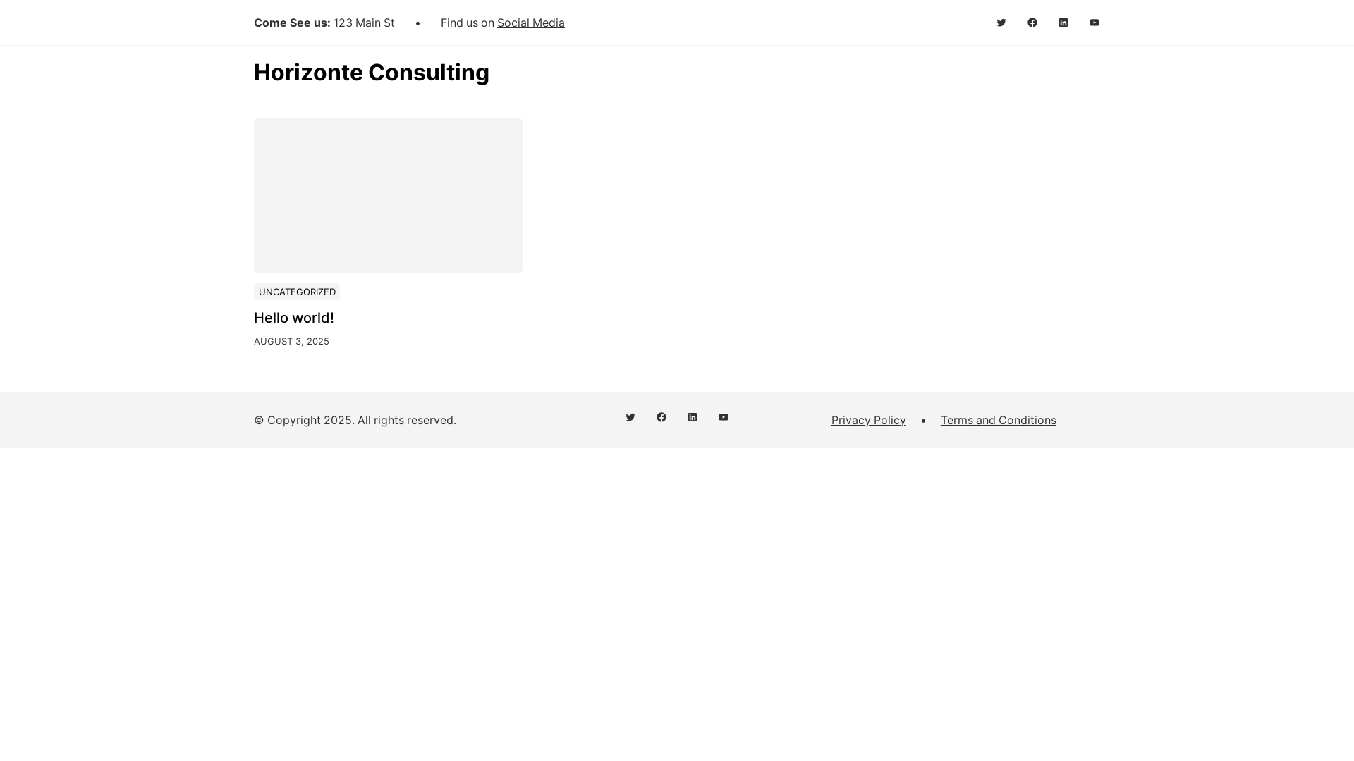 website screenshot of https://horizonteconsulting.com/