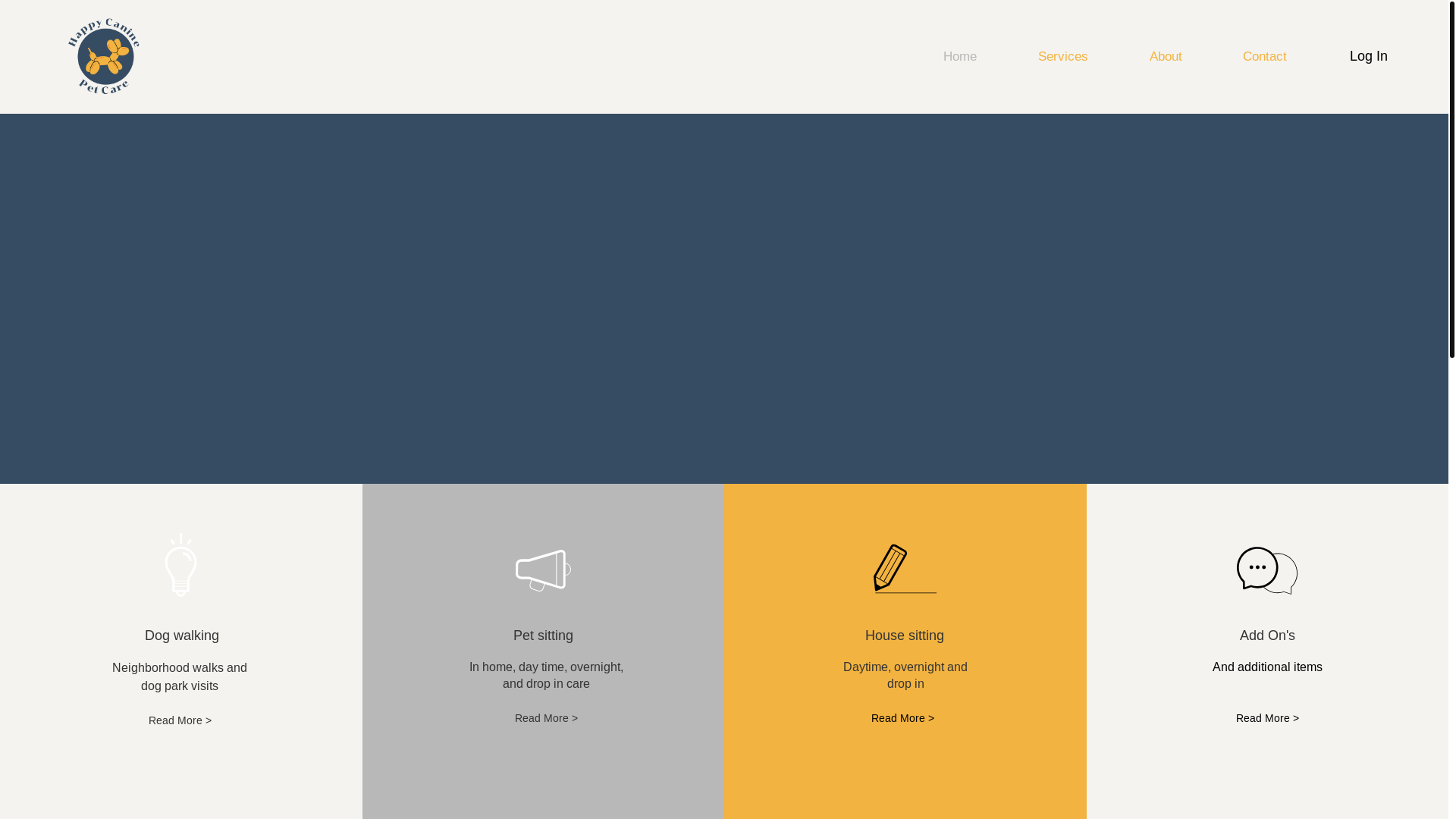 website screenshot of https://happycaninesd.com/