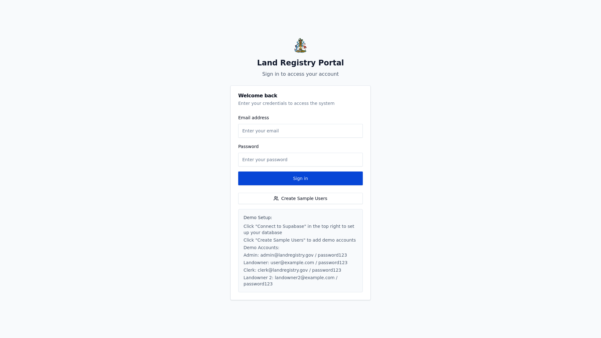 website screenshot of https://bahamaslandregistry.org/