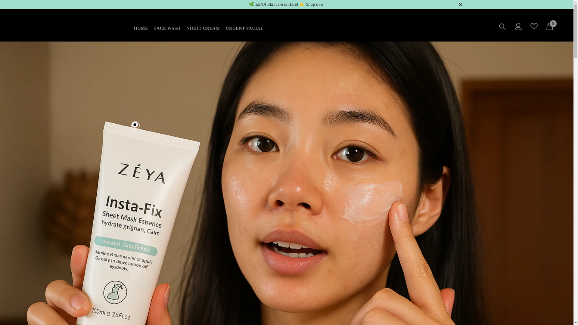website screenshot of https://zeyaskincare.com/