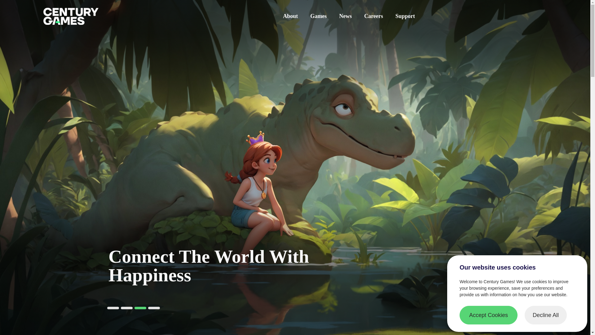 website screenshot of https://centurygame.com