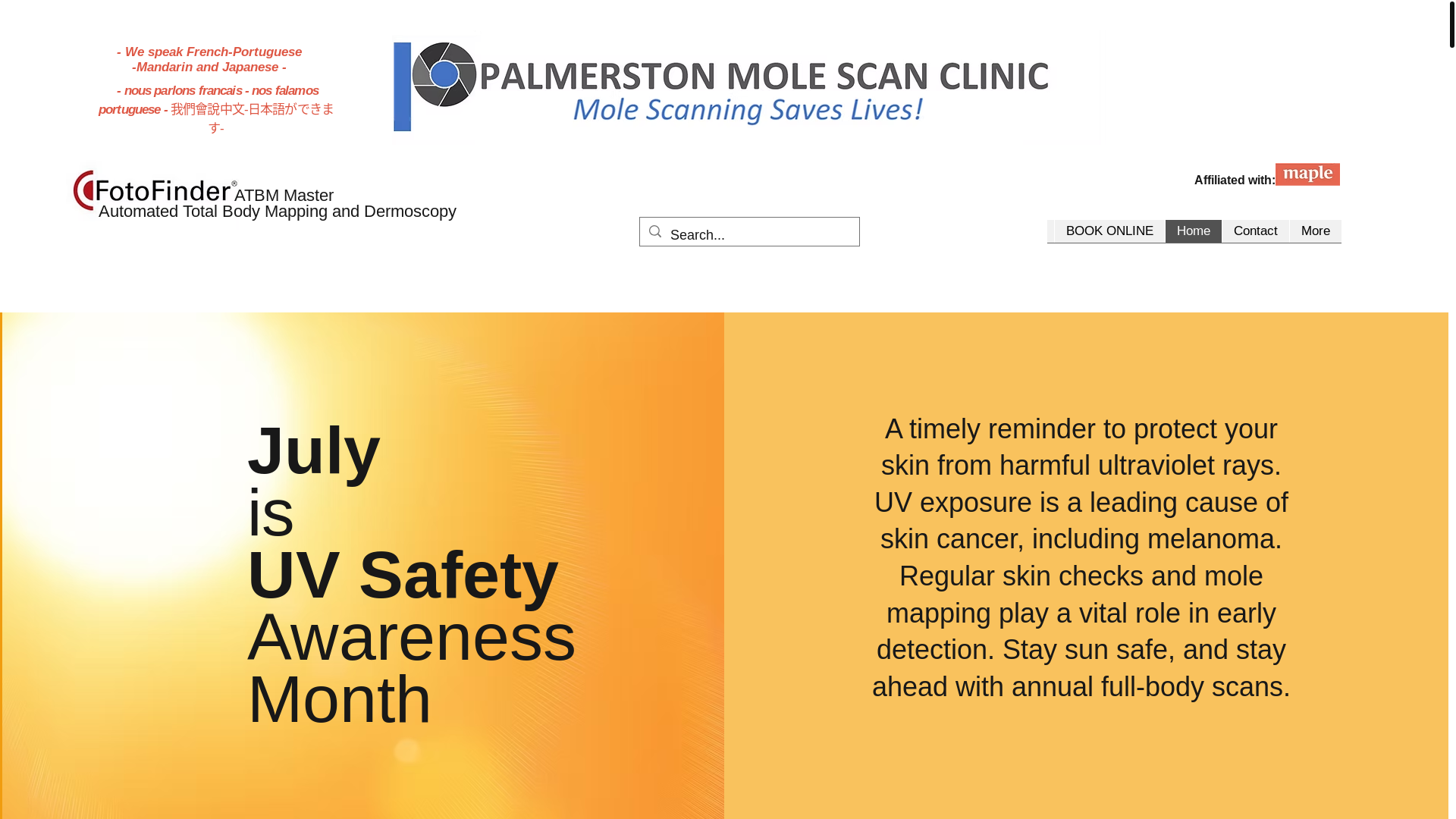 website screenshot of https://dermescan.ca/