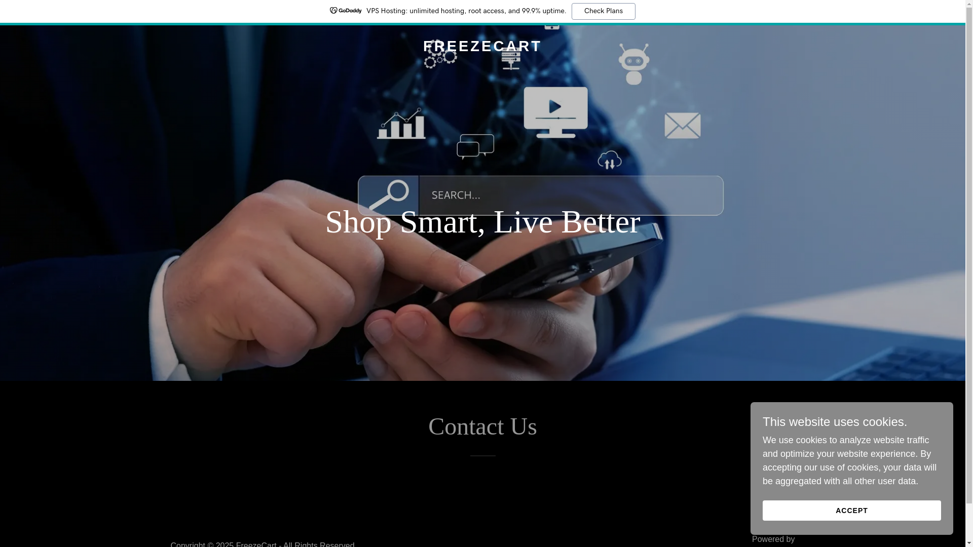 website screenshot of https://freezecart.in/