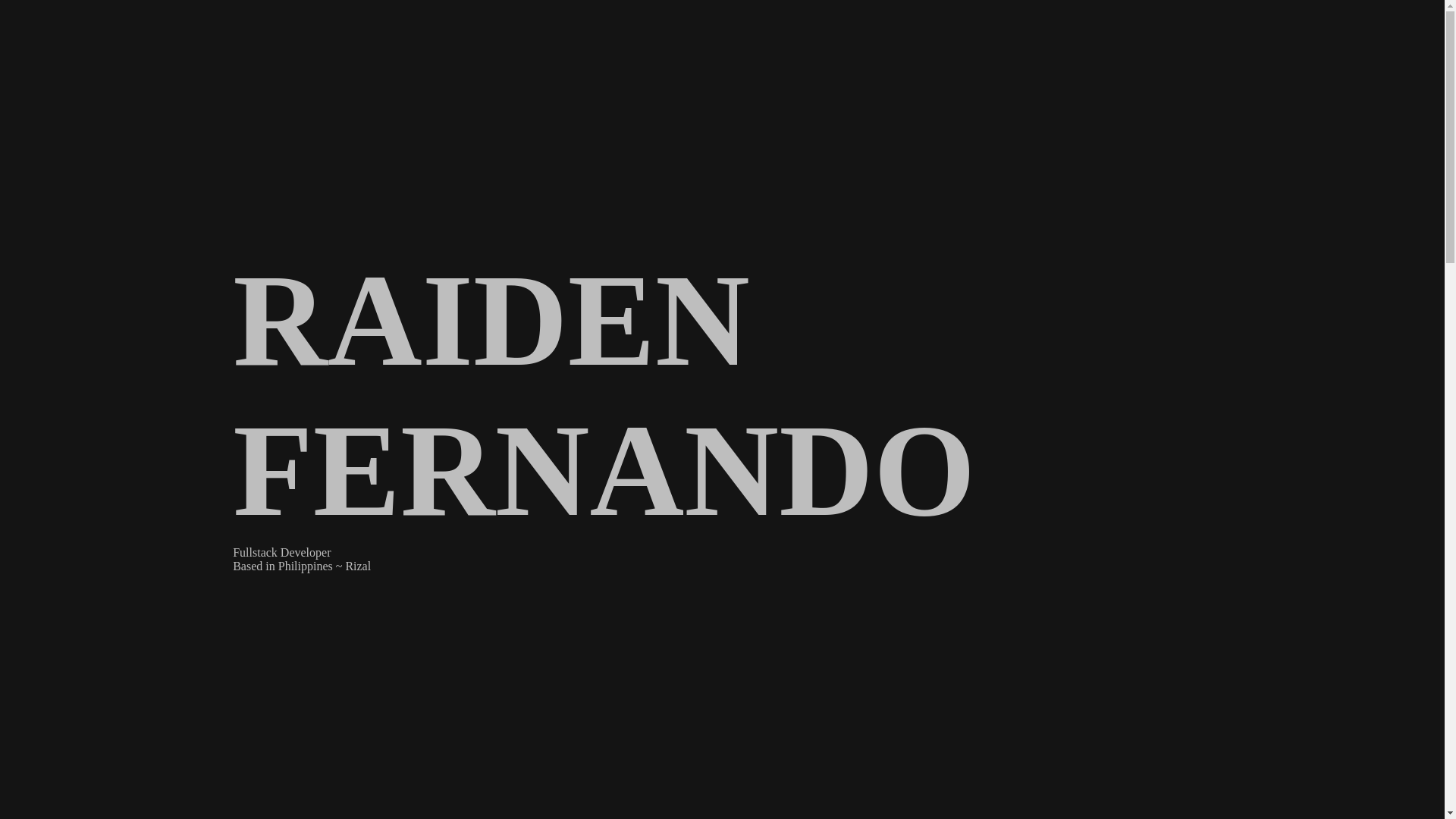 website screenshot of https://raidenfernando.pages.dev/