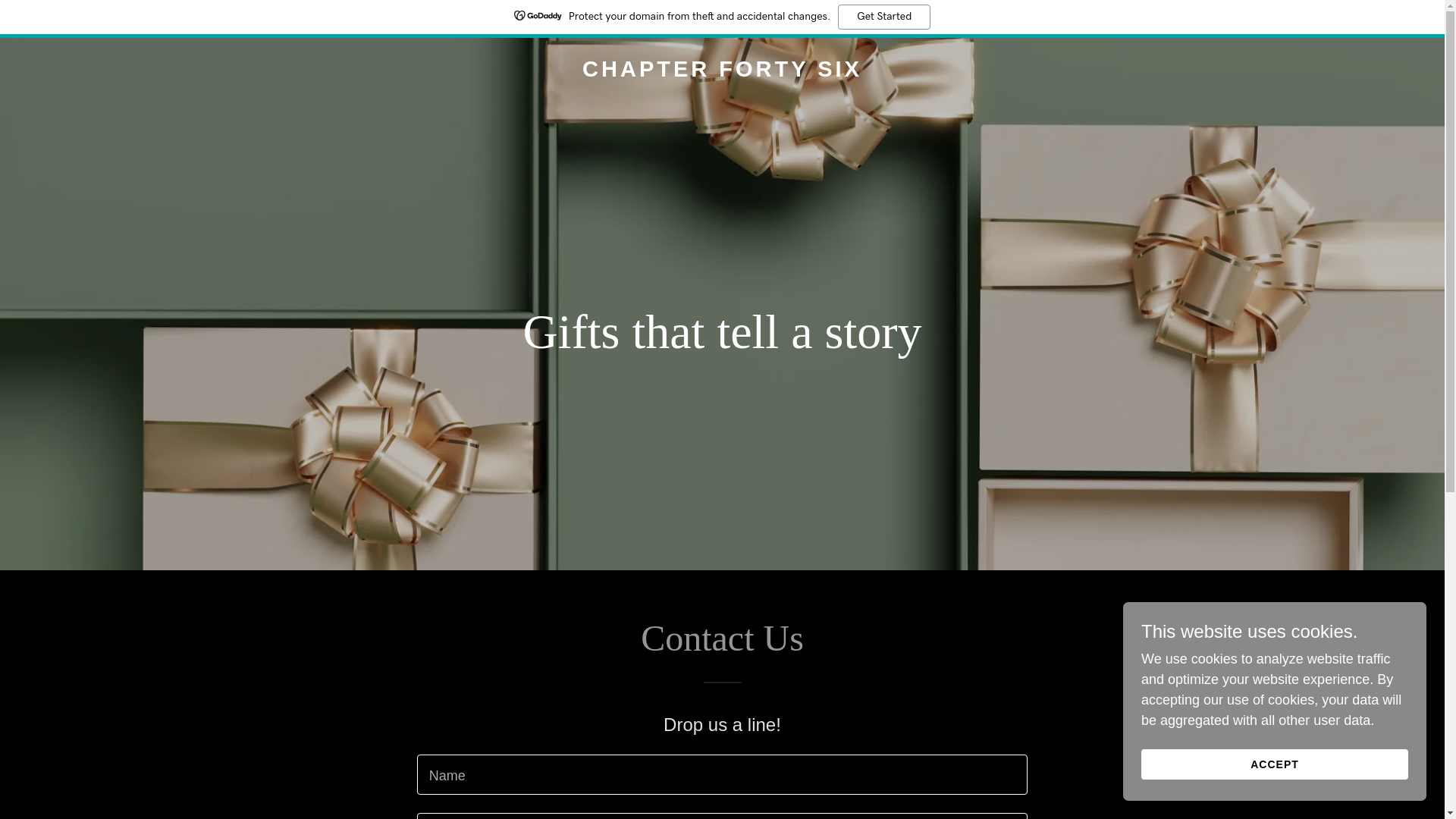 website screenshot of https://chapterfortysix.com/