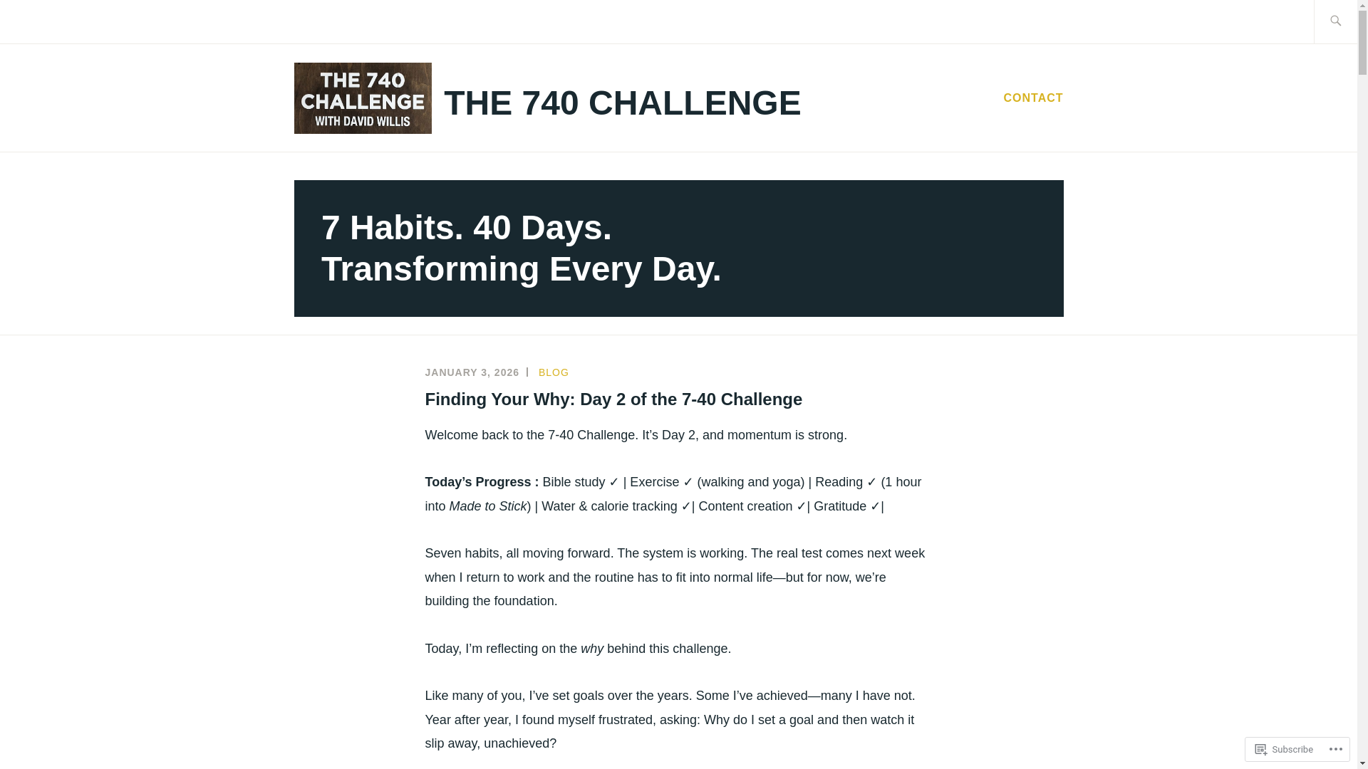 website screenshot of https://the740challenge.com/