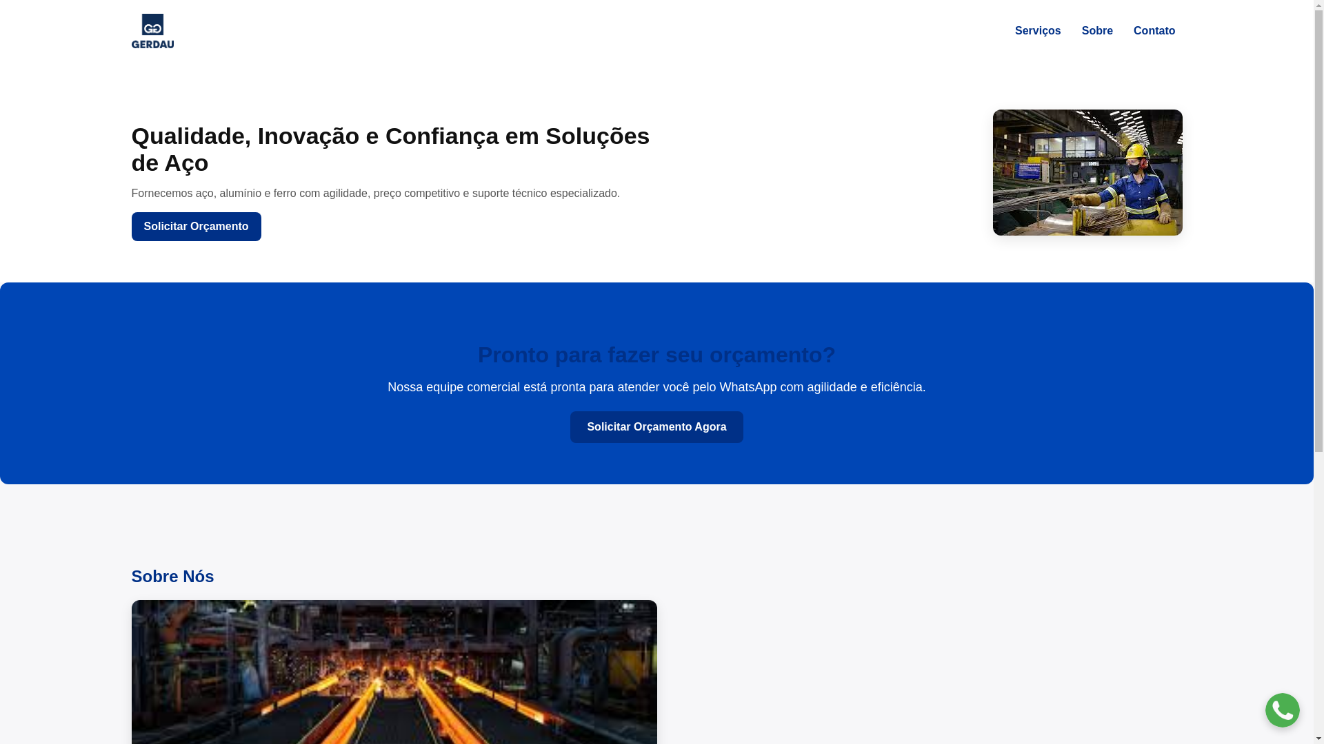website screenshot of https://orcamentogerd.site/