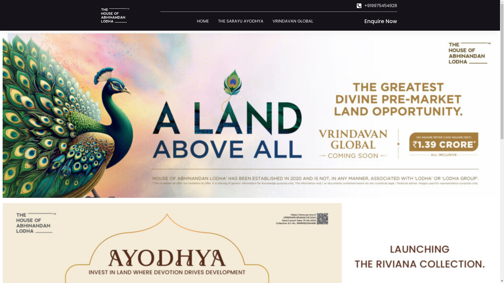 website screenshot of https://vrindavanayodhya.com/