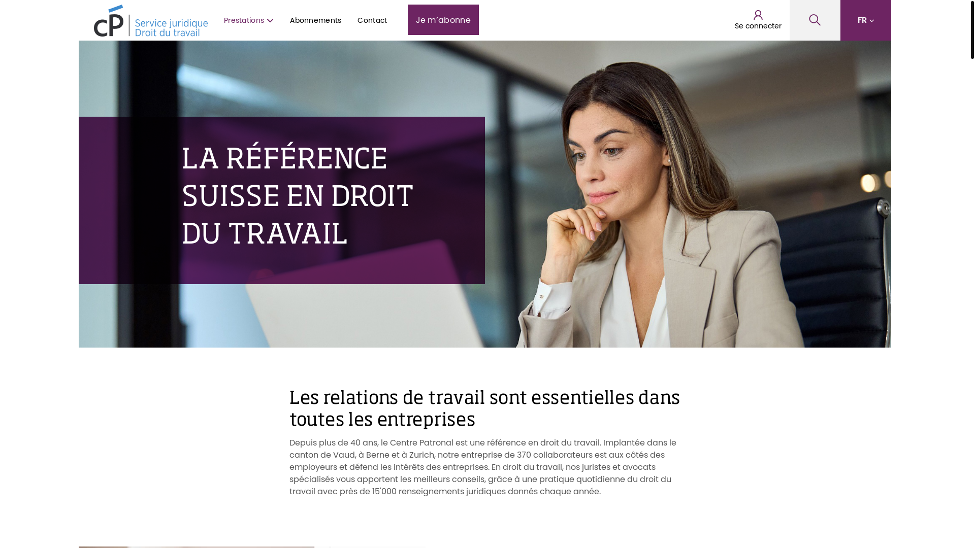 website screenshot of https://www.service-juridique.ch/