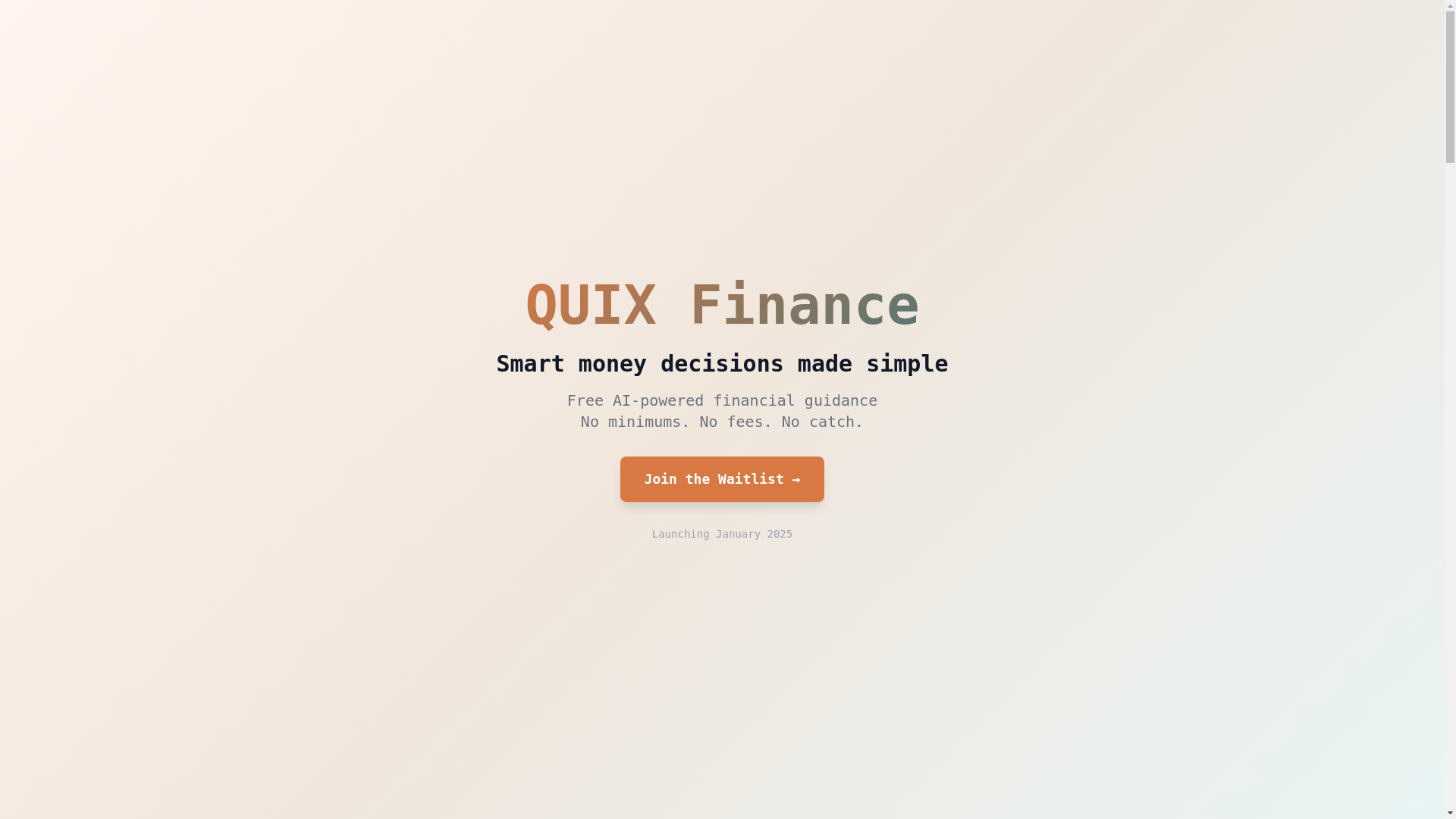 website screenshot of https://quixfinance.pages.dev/