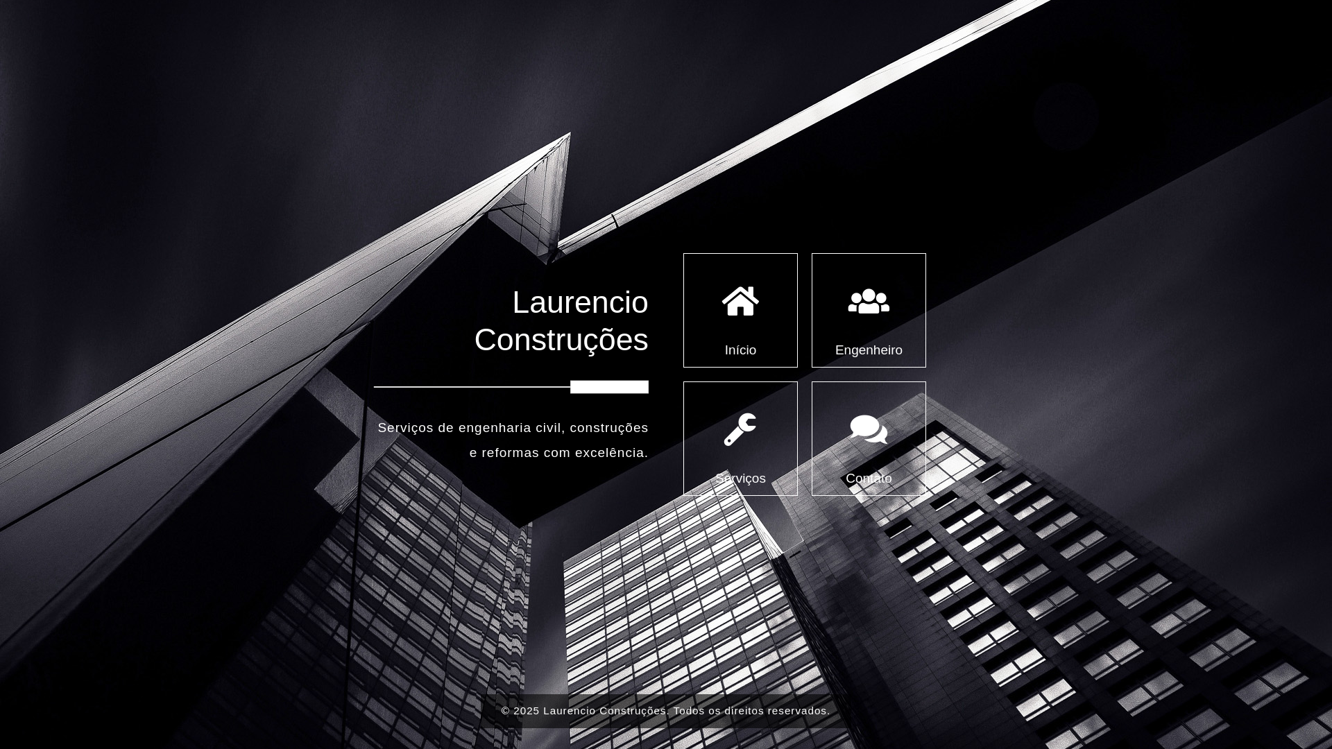 website screenshot of https://laurencioconstrucoes.com.br/