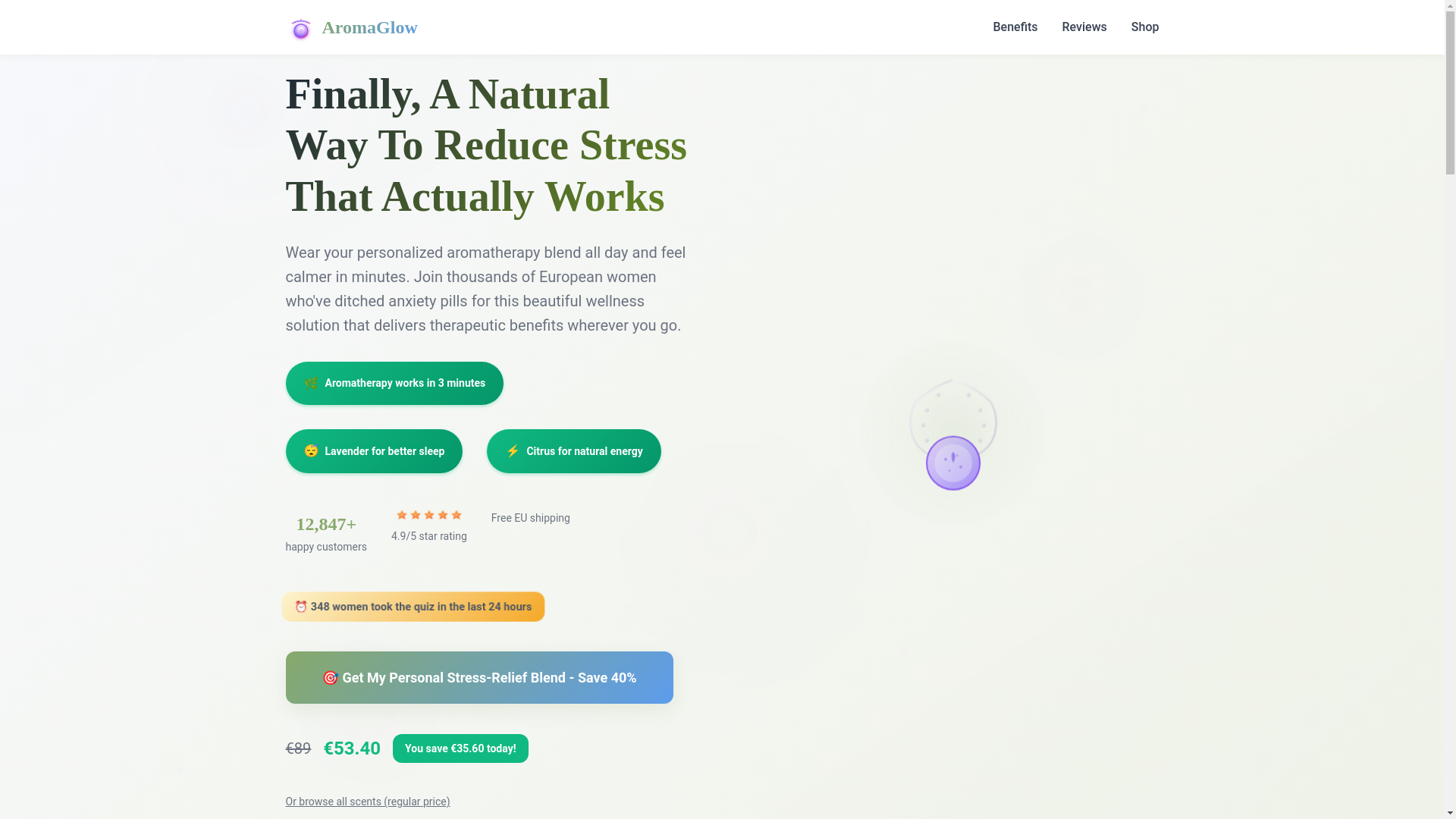 website screenshot of https://scent-medallion.pages.dev/
