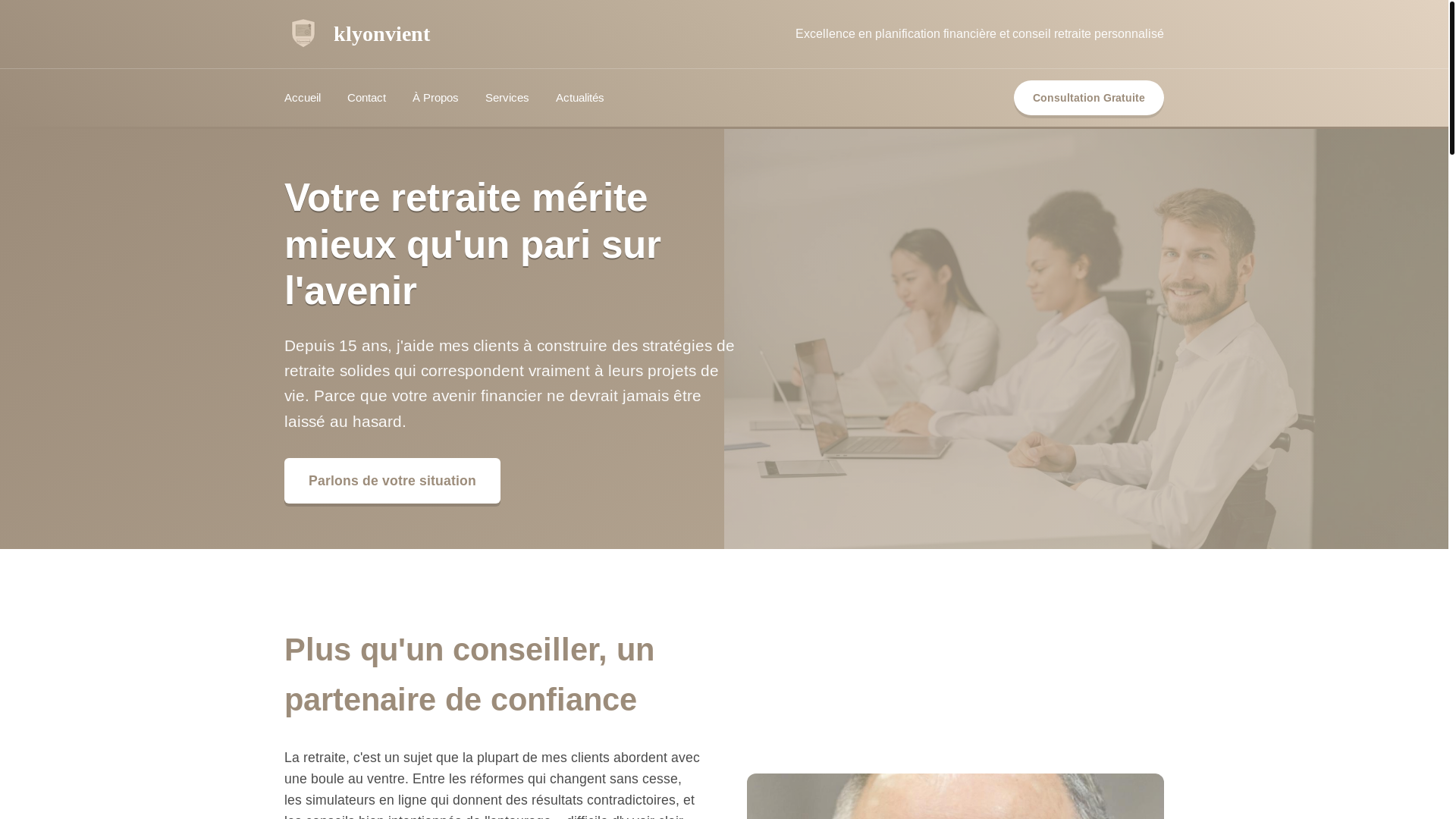 website screenshot of https://klyonvient.com/