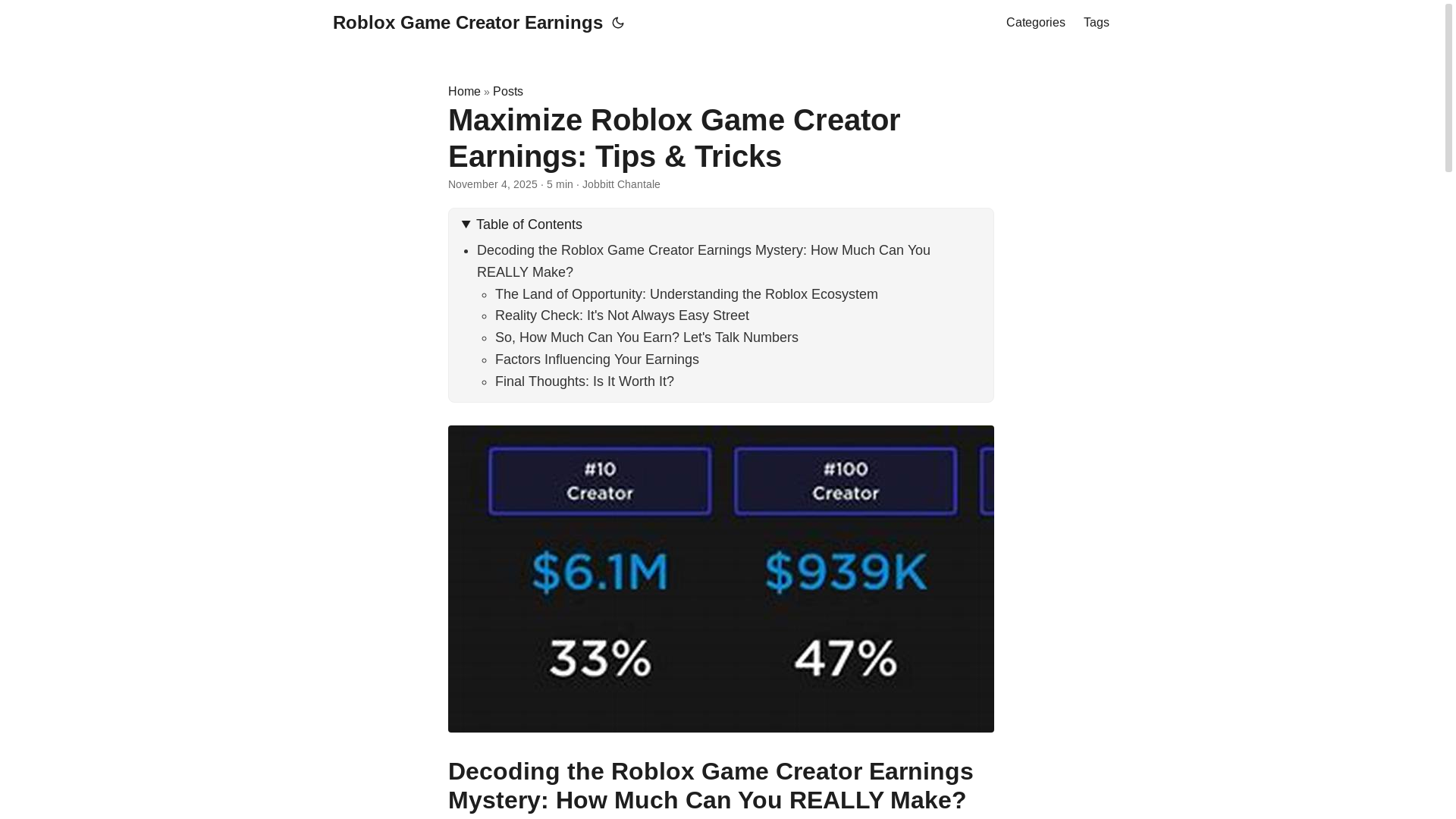 website screenshot of https://roblox-game-creator-earnings.pages.dev/