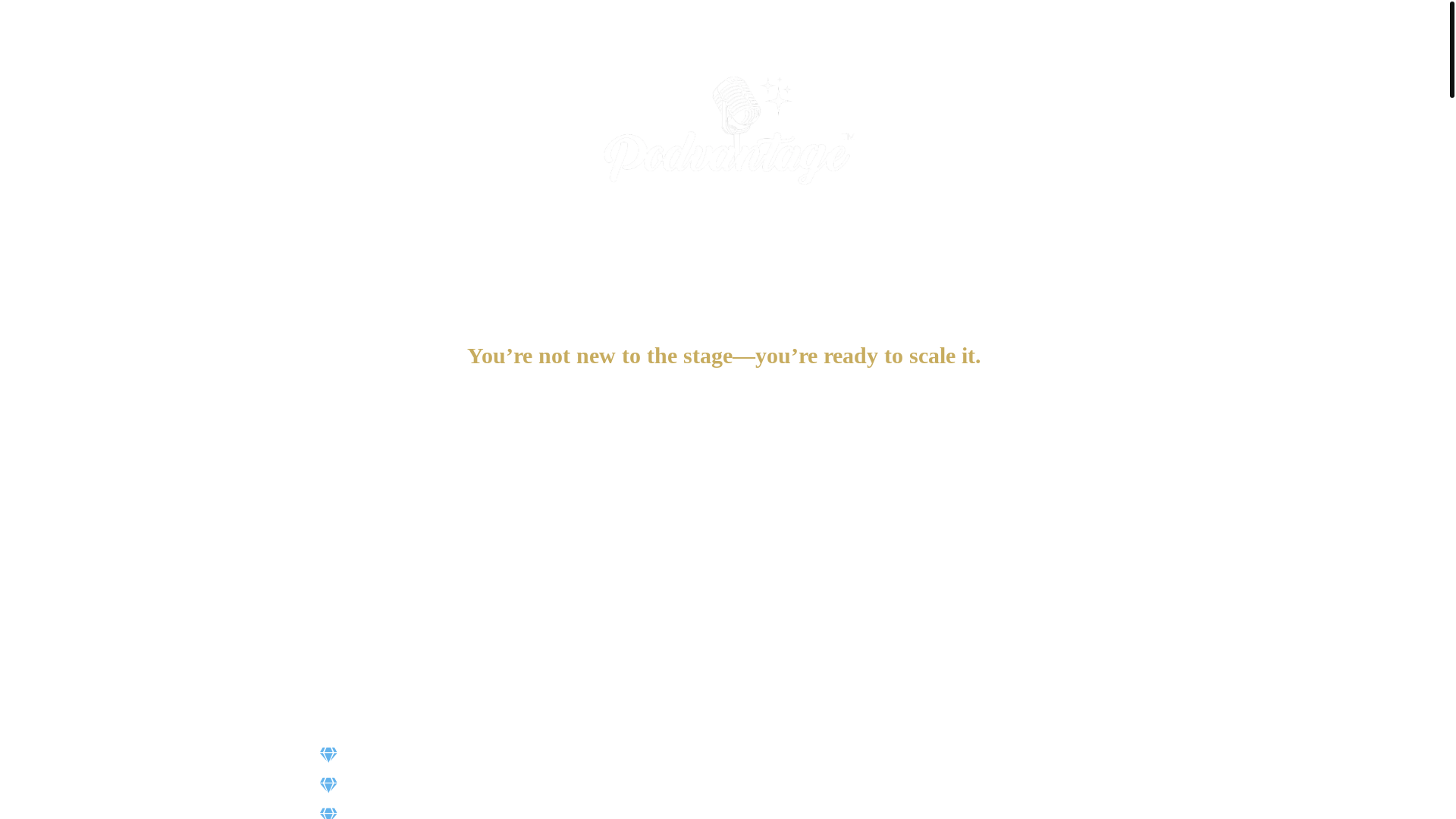 website screenshot of https://podvantage.ai/