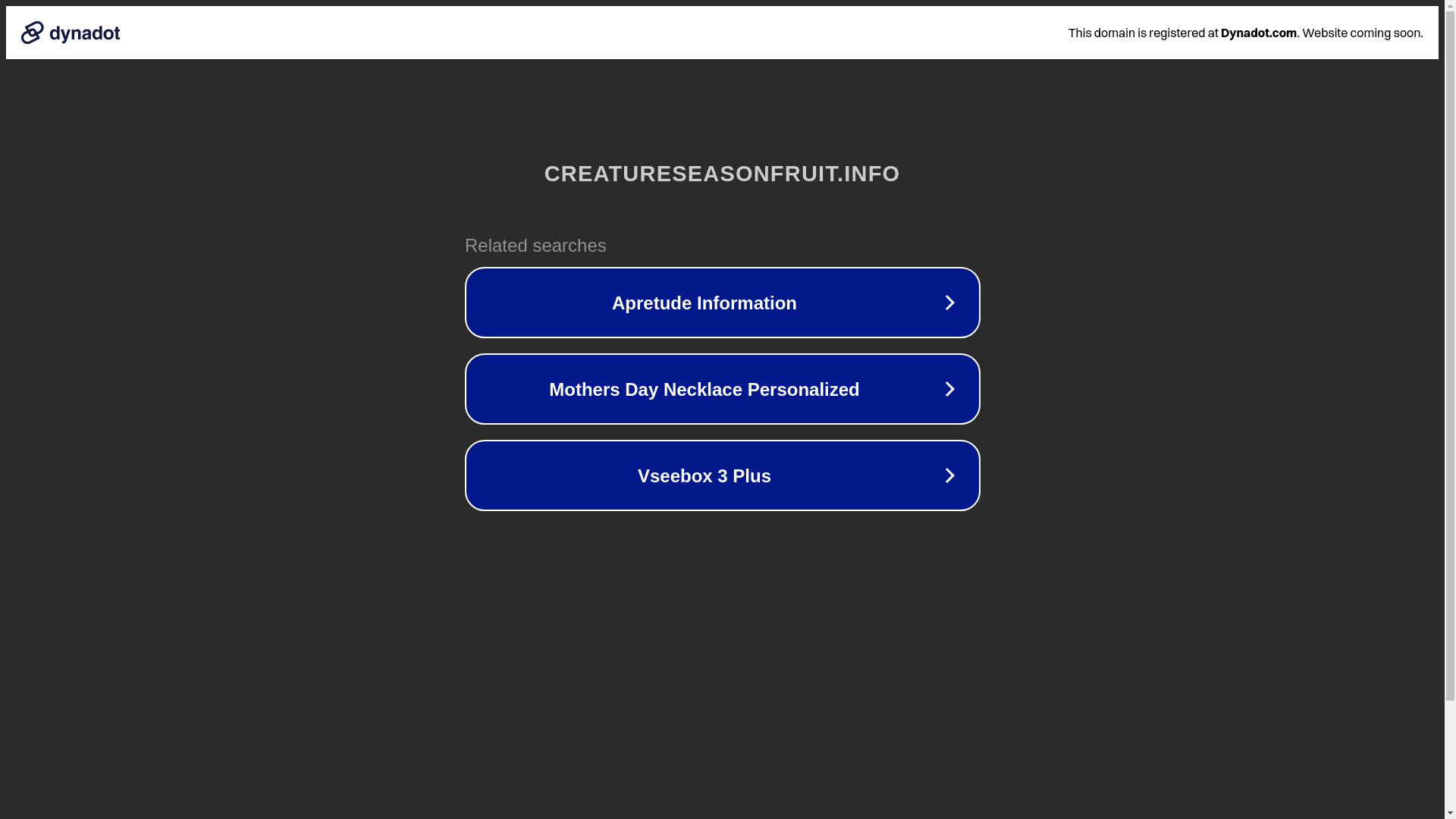 website screenshot of https://creatureseasonfruit.info/