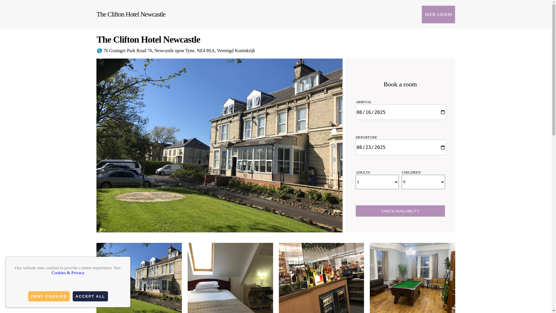 website screenshot of https://clifton-house-hotel.com.es/