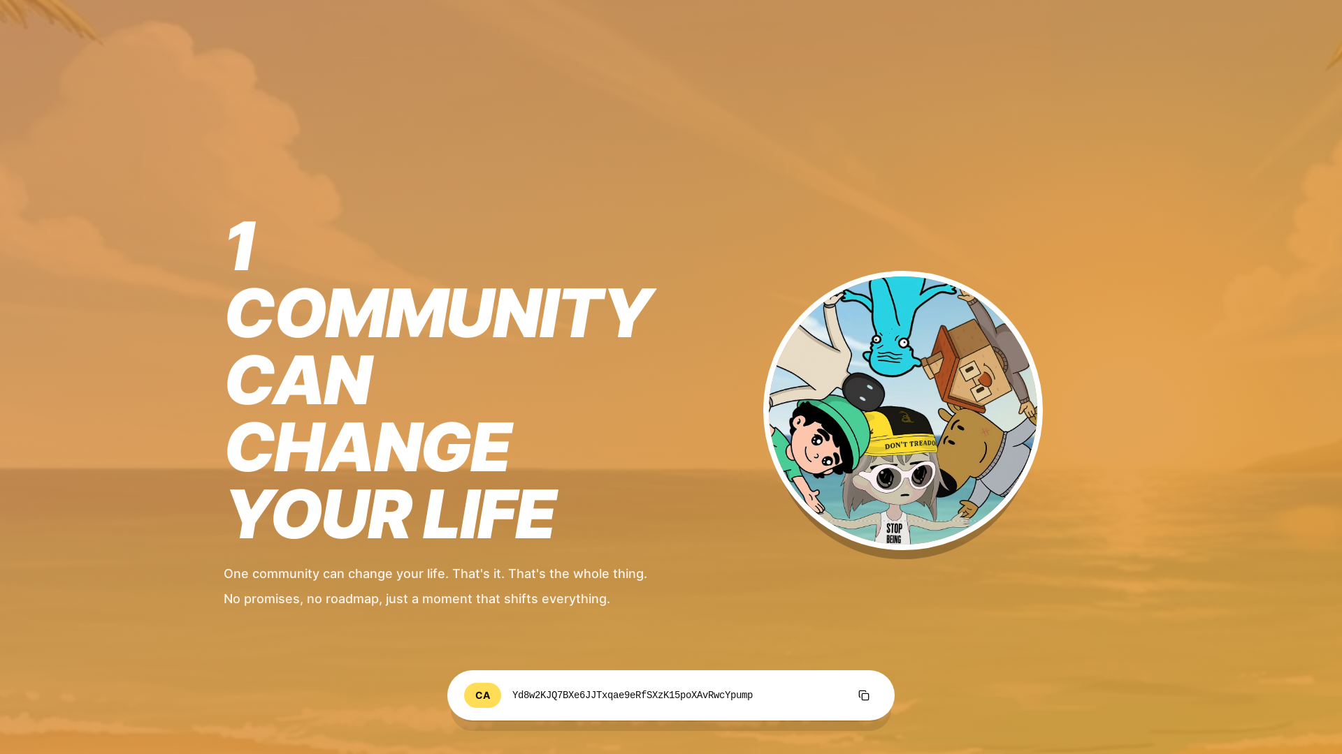 website screenshot of https://communityonsol.fun/
