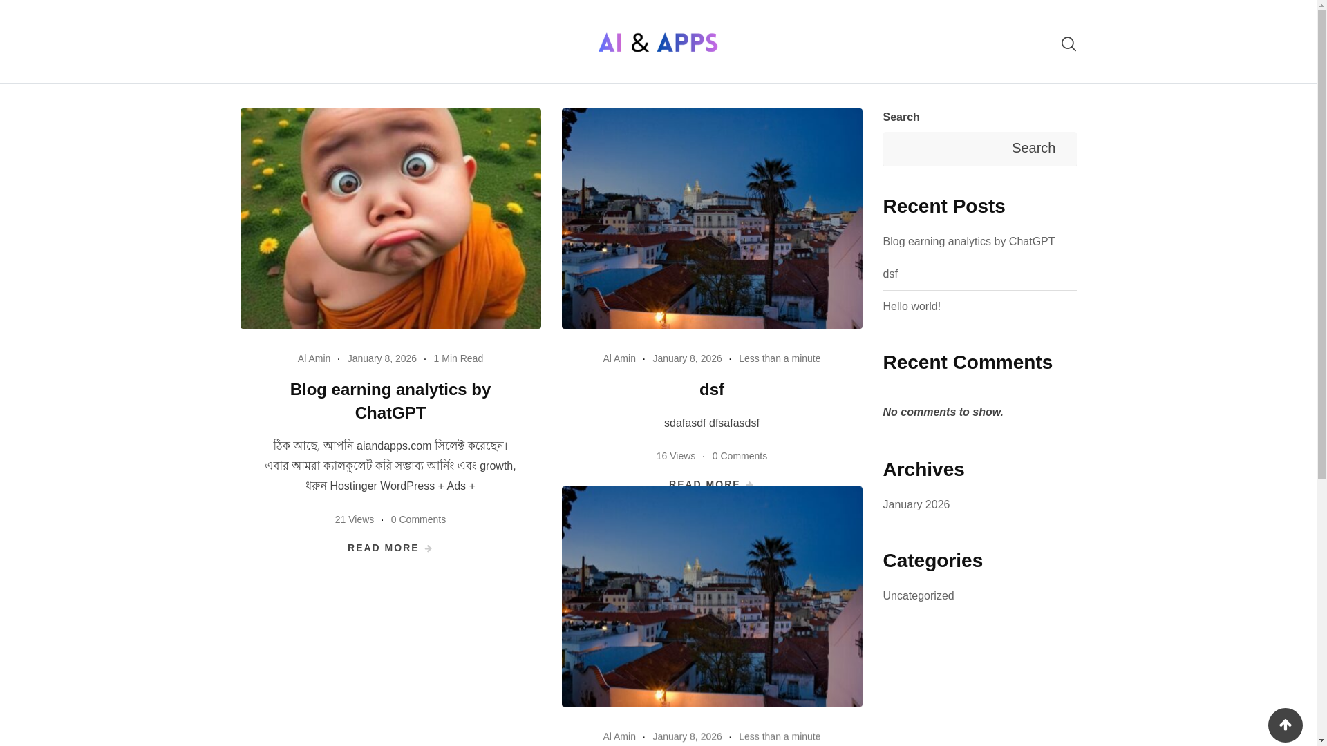 website screenshot of https://aiandapps.com/