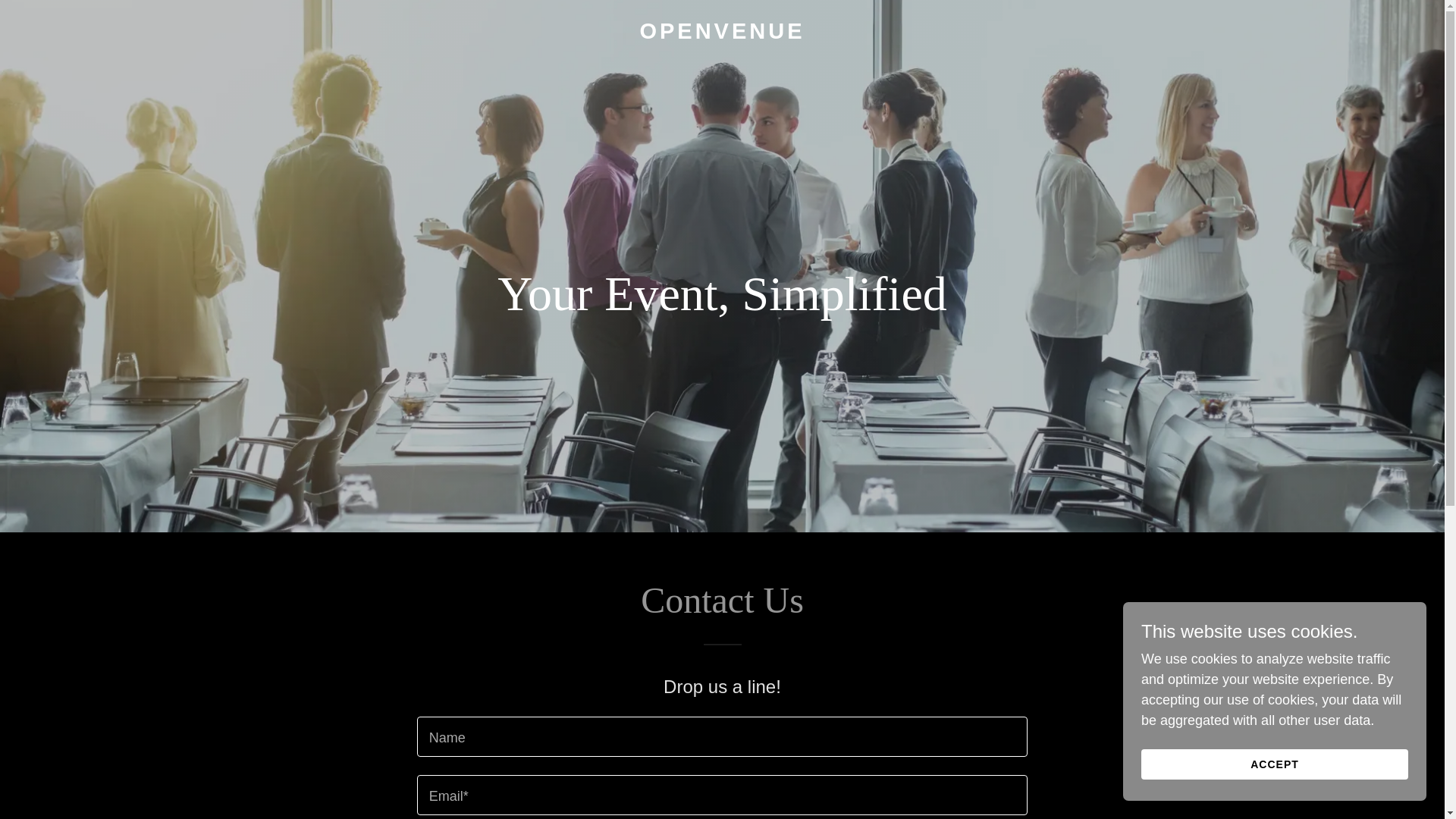 website screenshot of https://openvenueapp.com/