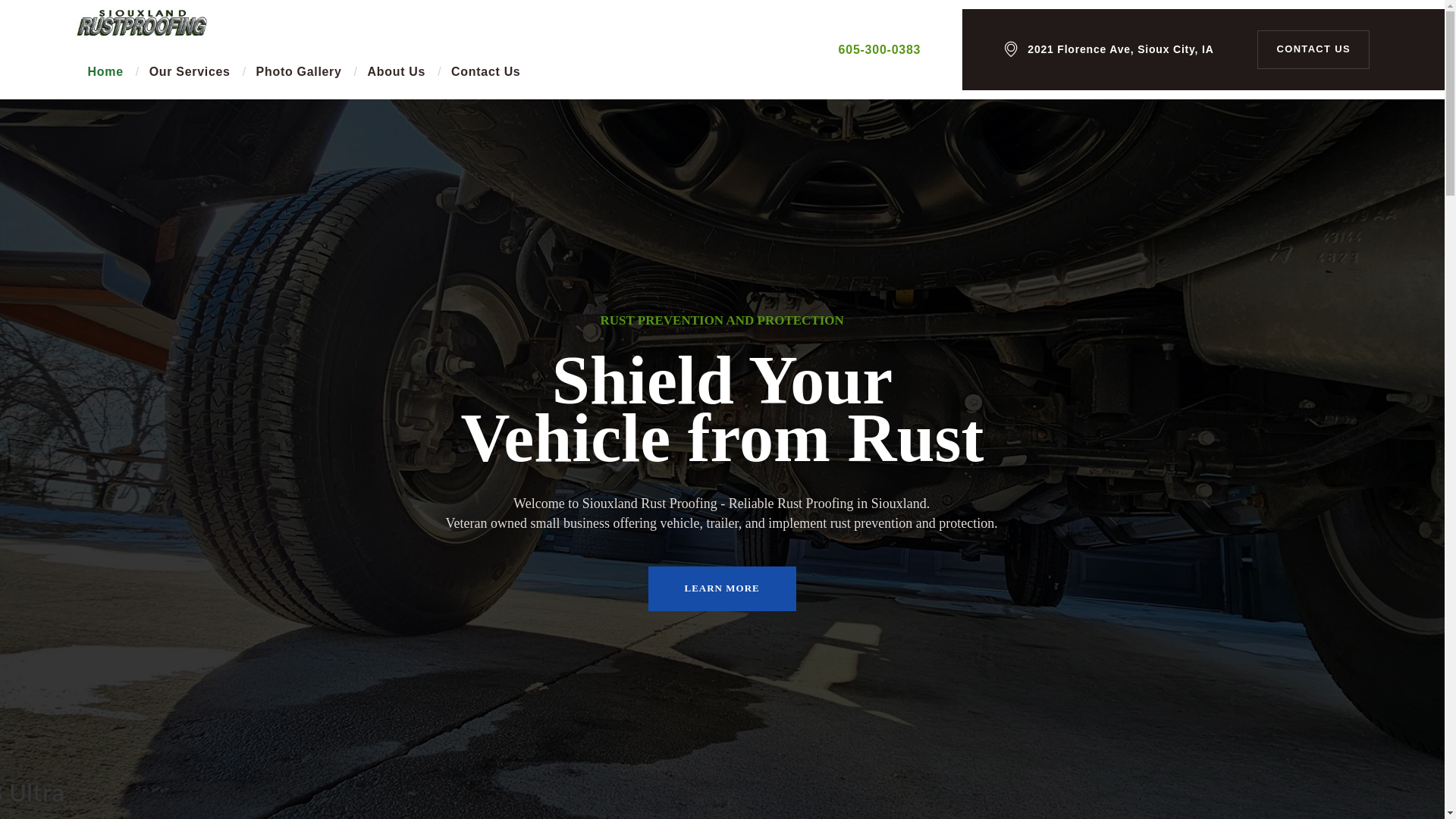website screenshot of https://siouxlandrustproof.com/