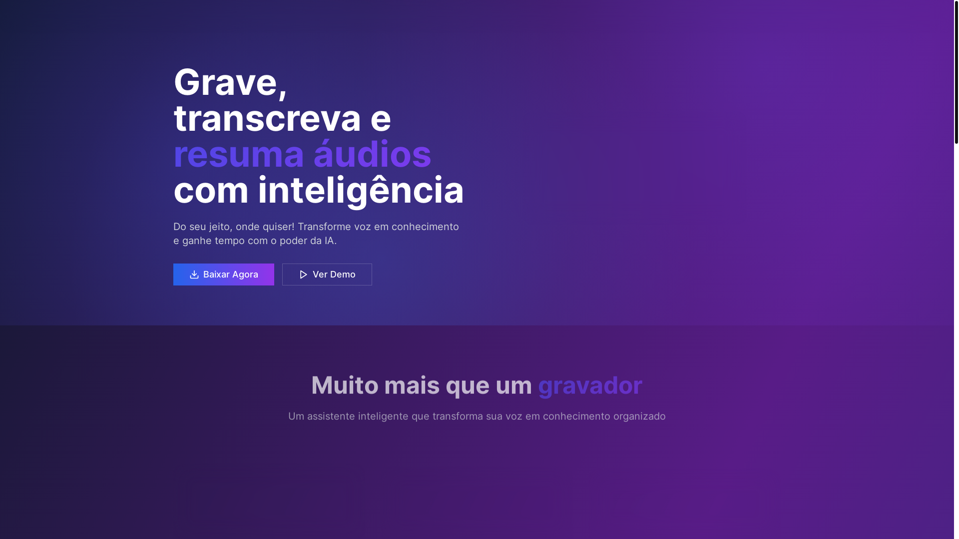 website screenshot of https://voicenceapp.com/
