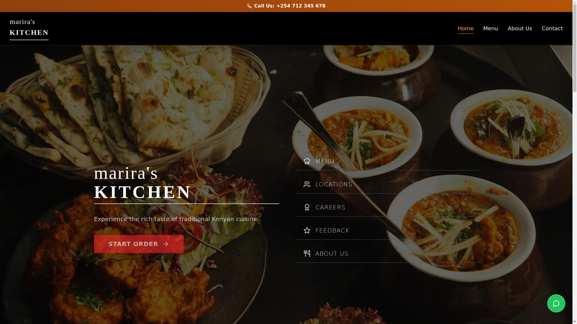 website screenshot of https://mariraskitchen.com/