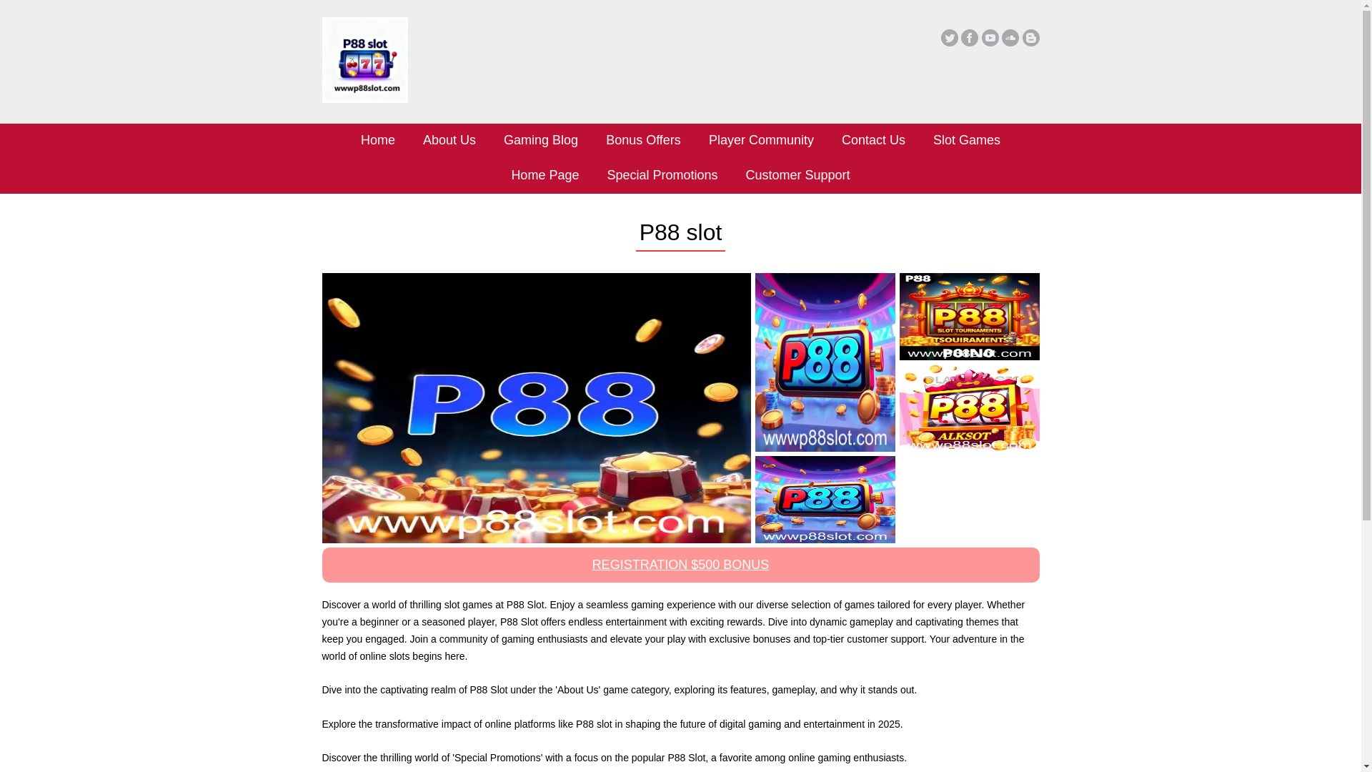website screenshot of https://wwwp88slot.com/