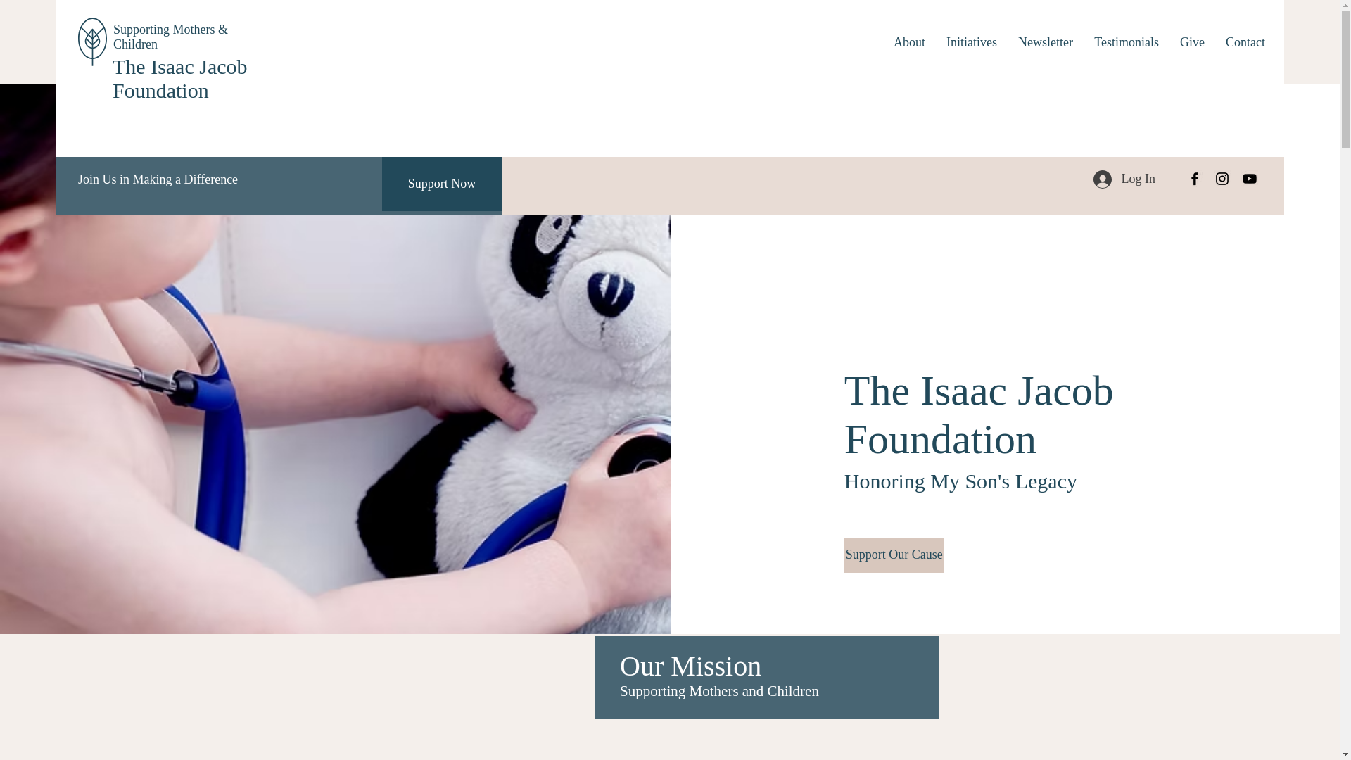 website screenshot of https://theisaacjacobfoundation.org/
