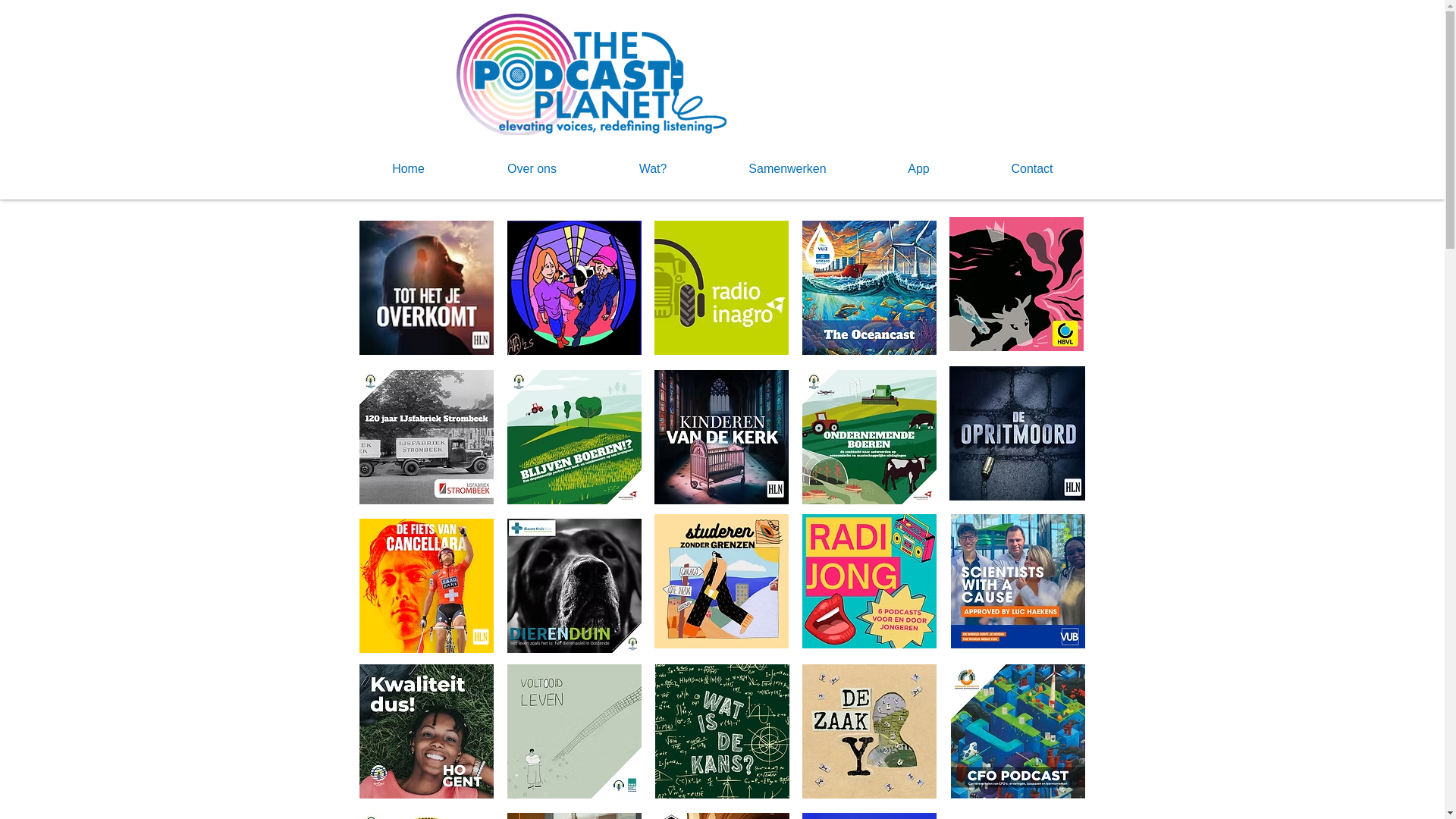 website screenshot of https://thepodcastplanet.nl/