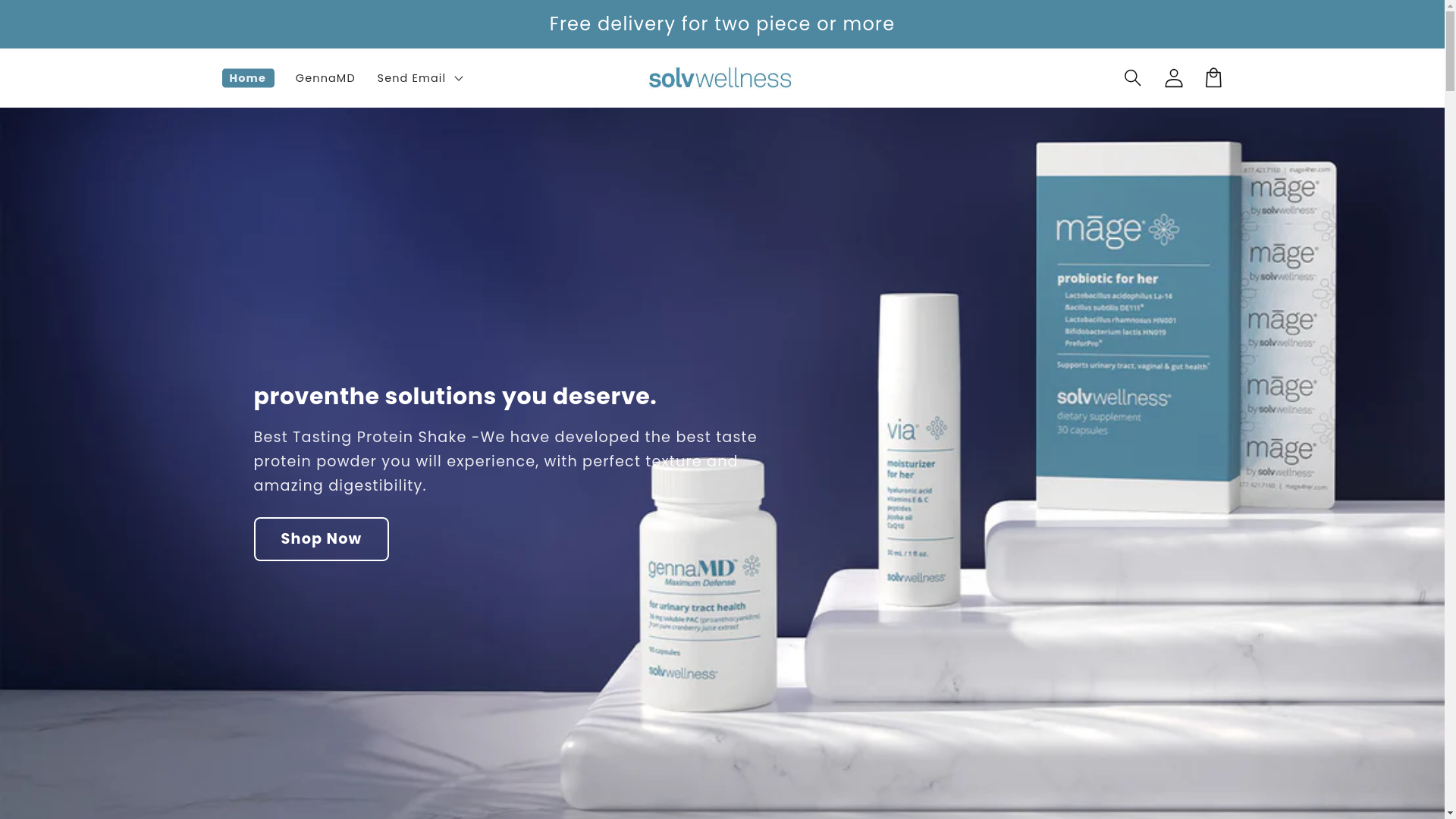 website screenshot of https://solvwellness.website/