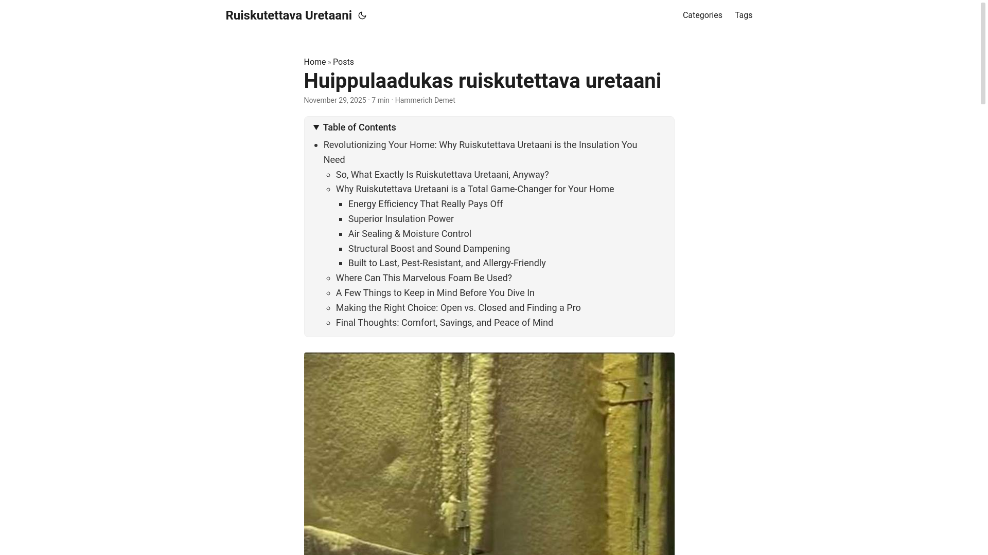 website screenshot of https://ruiskutettavauretaani.pages.dev/