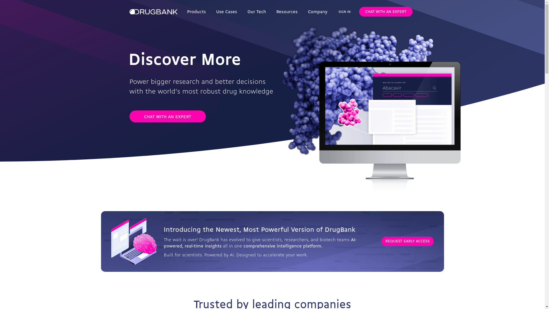 website screenshot of https://drugbankplus-homepage.pages.dev/