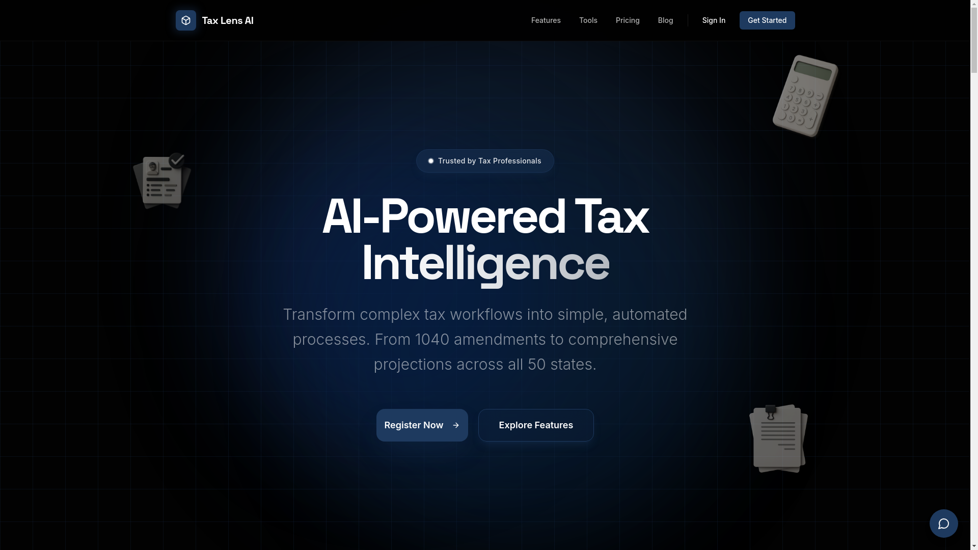 website screenshot of https://gettax.ai/