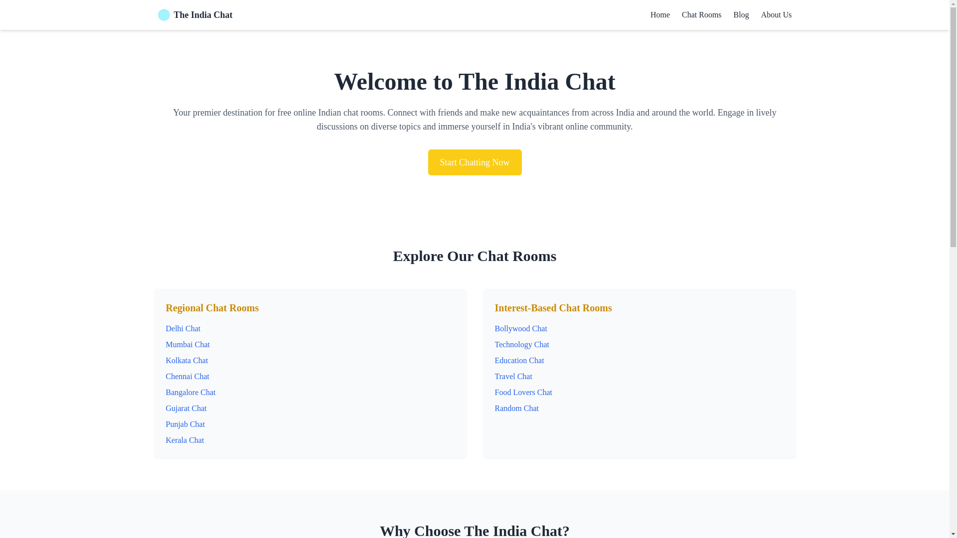 website screenshot of https://theindiachat.pages.dev/