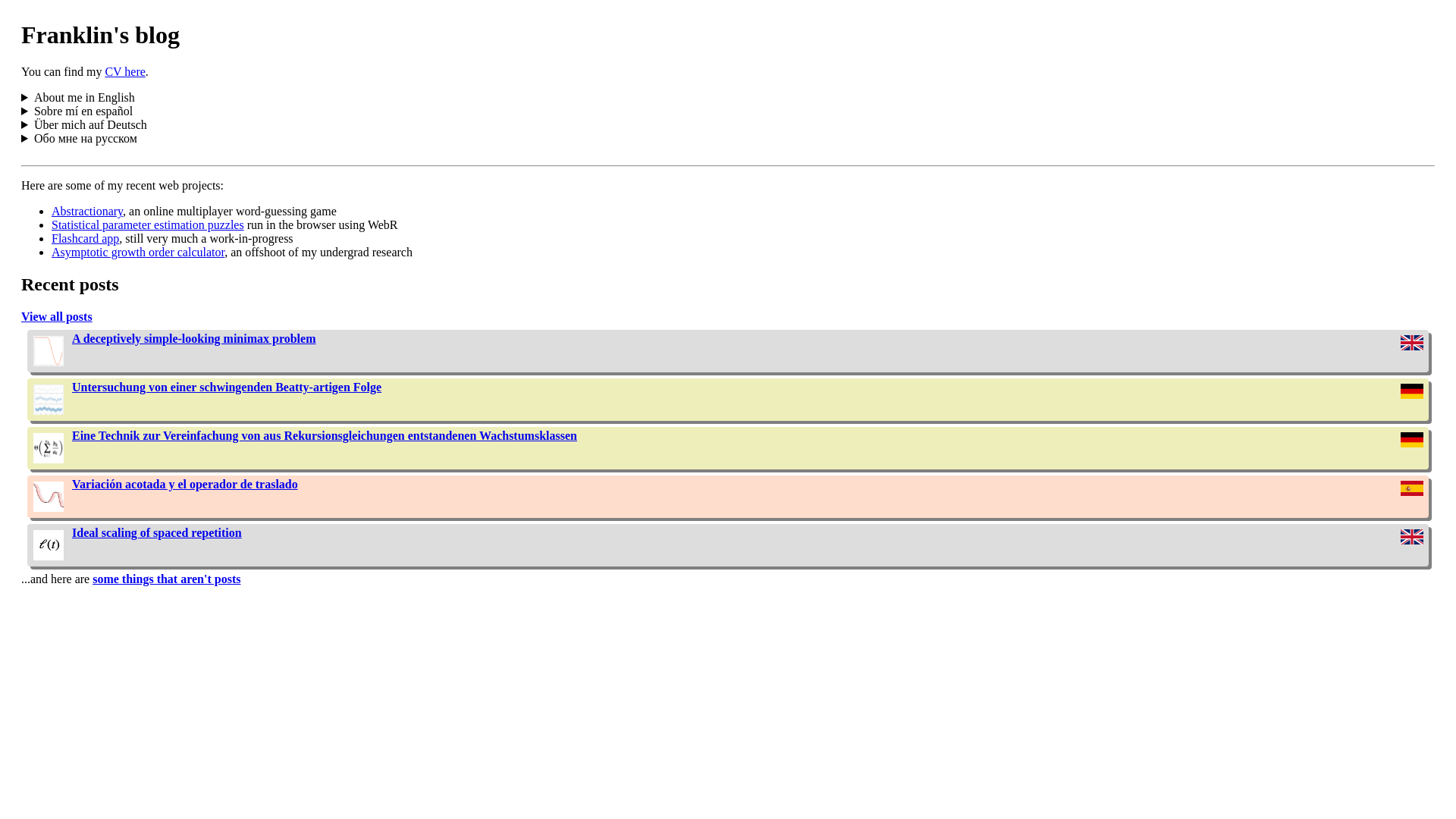 website screenshot of https://franklin-static-blog.pages.dev/