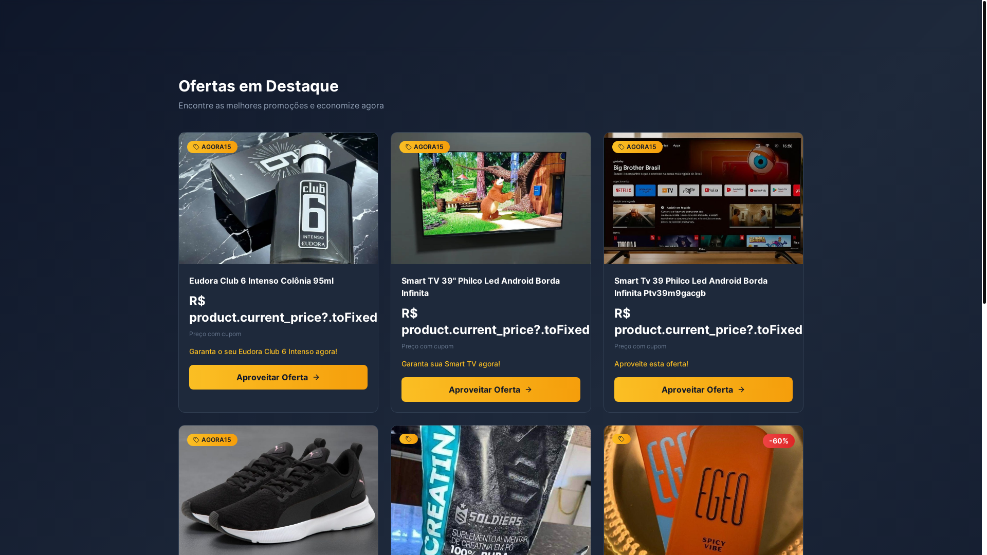 website screenshot of https://cupominteligente.com.br/