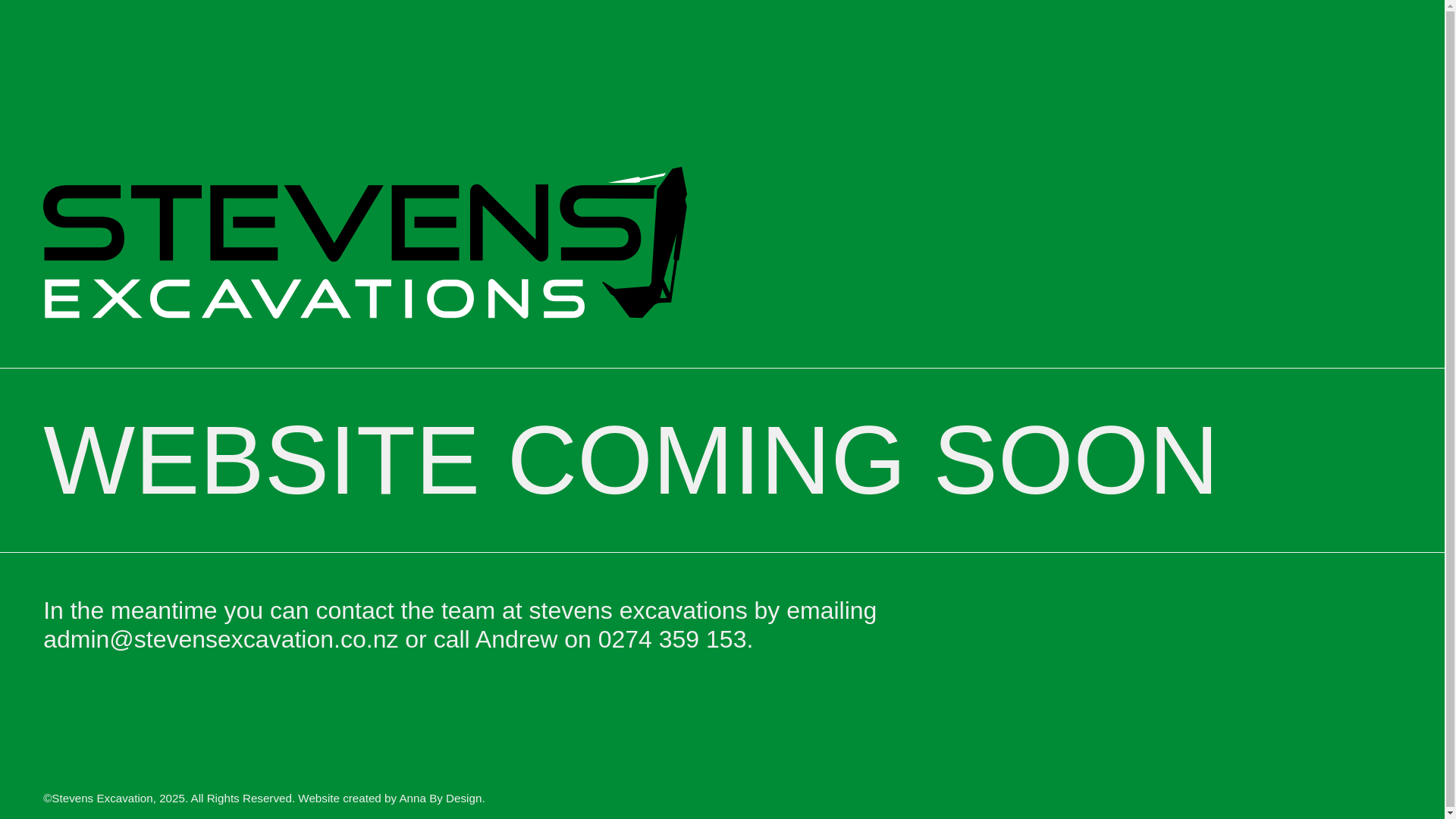 website screenshot of https://stevensexcavations.com/