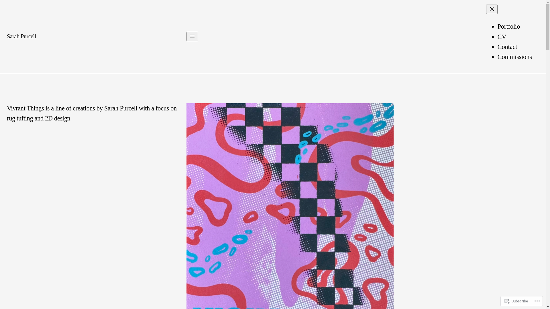 website screenshot of https://vivrantthings.art/