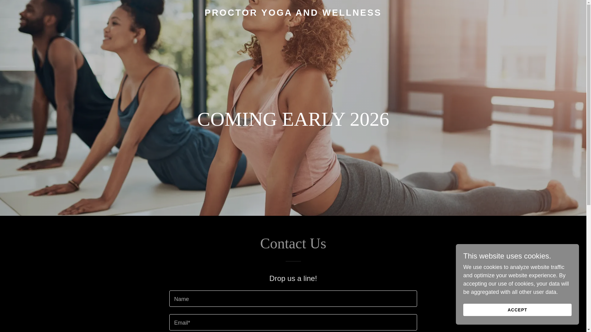 website screenshot of https://proctoryogaandwellness.com/