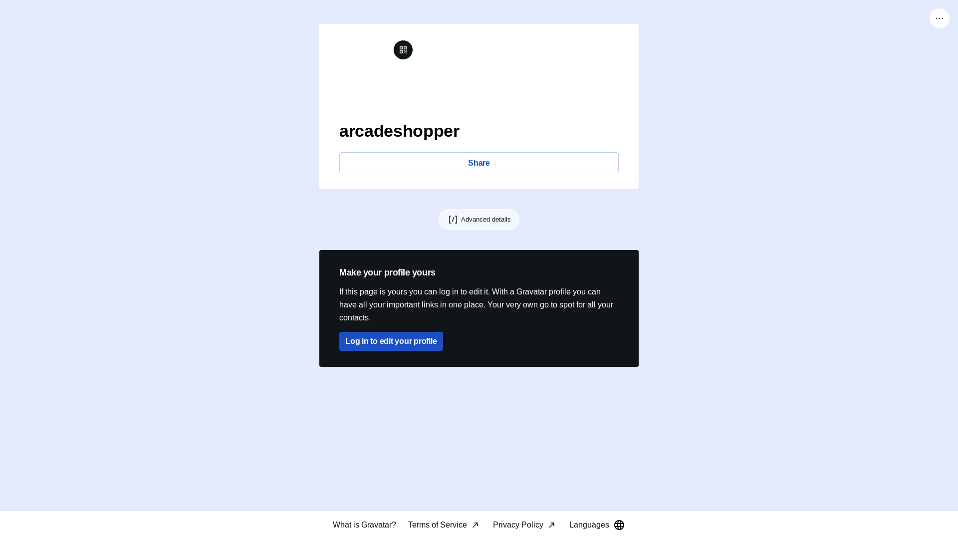 website screenshot of https://arcadeshopper.link/